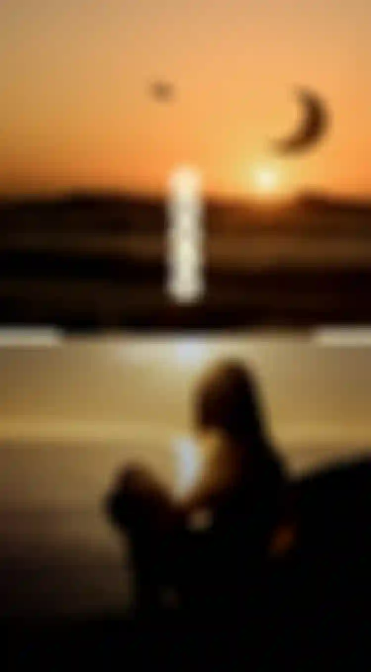 Sunset with a kitesurfer in mid-air above the ocean and "DEALS" text overlay, and a silhouette of a person sitting by the sea.