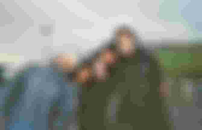 Analog photo of the Iceland crew consisting of Camille to the left, Edgar and team manager David