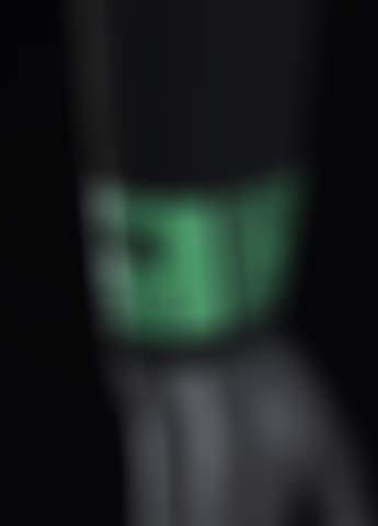 inside cuff area of a wetsuit with large green print that indicated the size