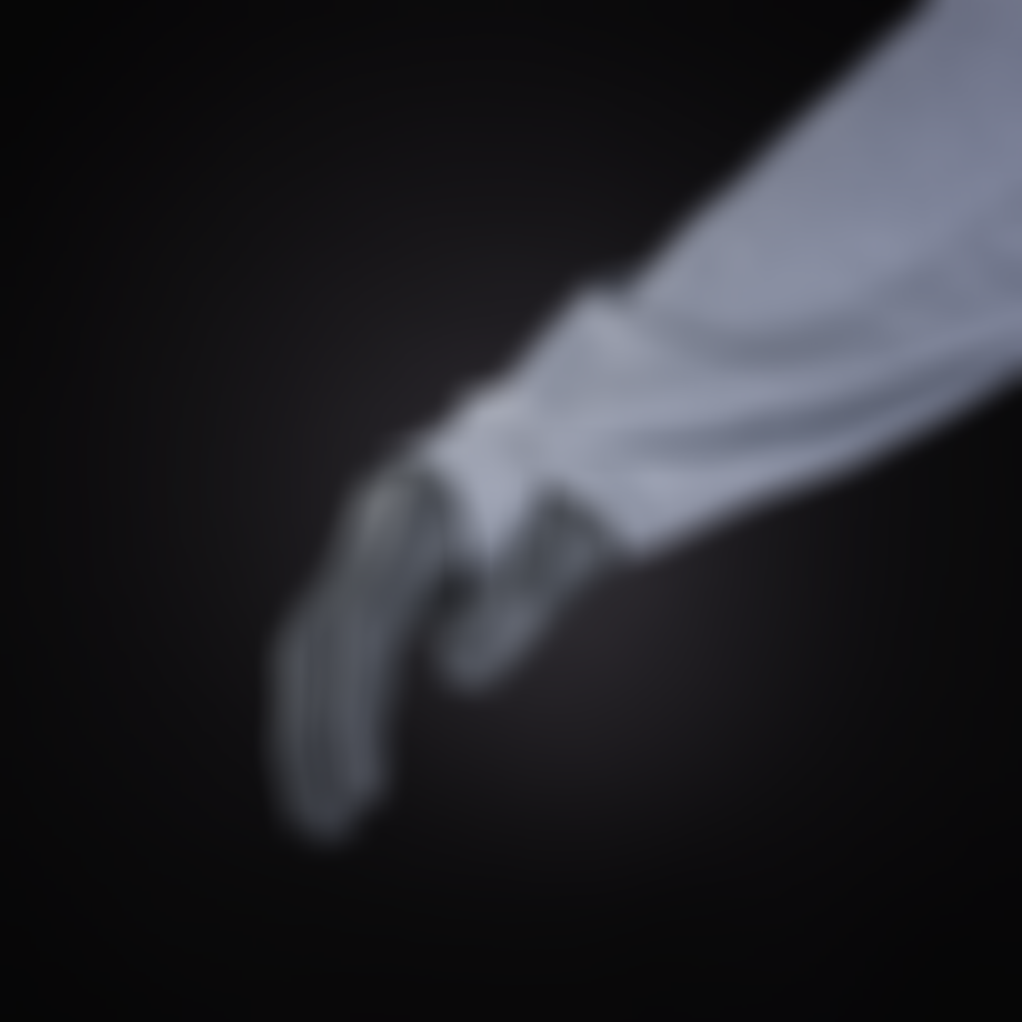 Close up of the arm end of a light grey wetshirt with thumb opening