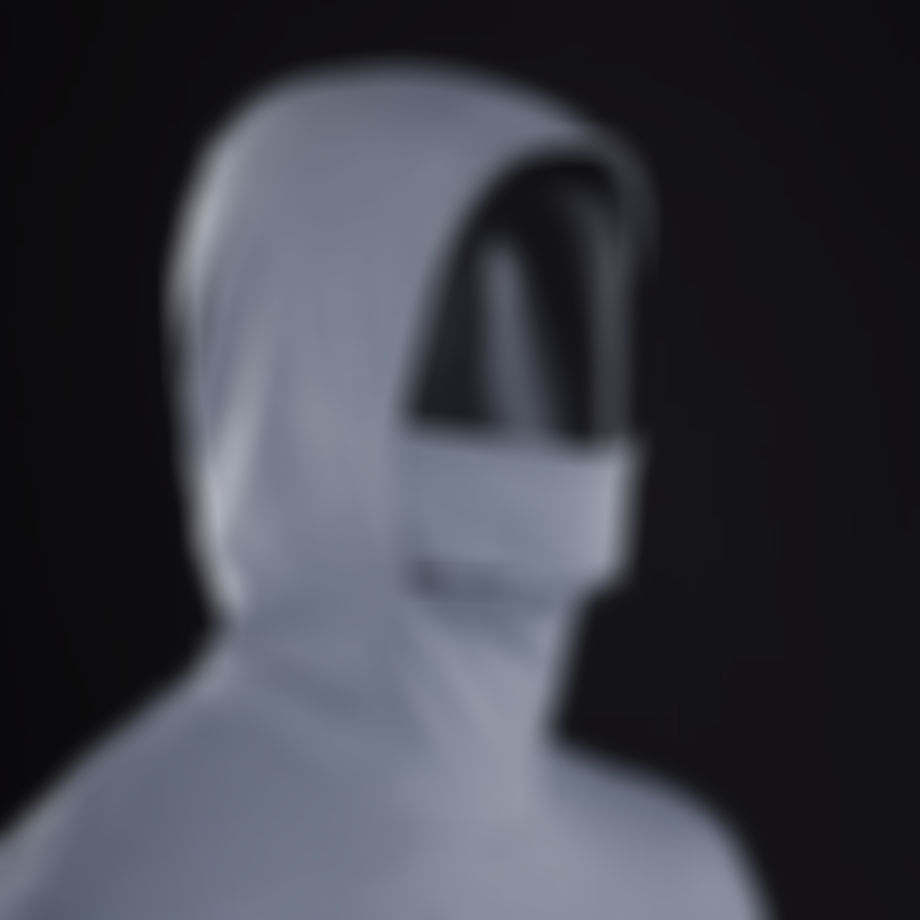 Close up of a hooded wetshirt with facemask