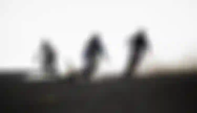 Three bike riders