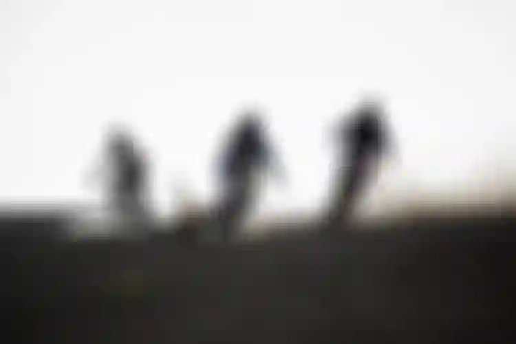 Three bike riders