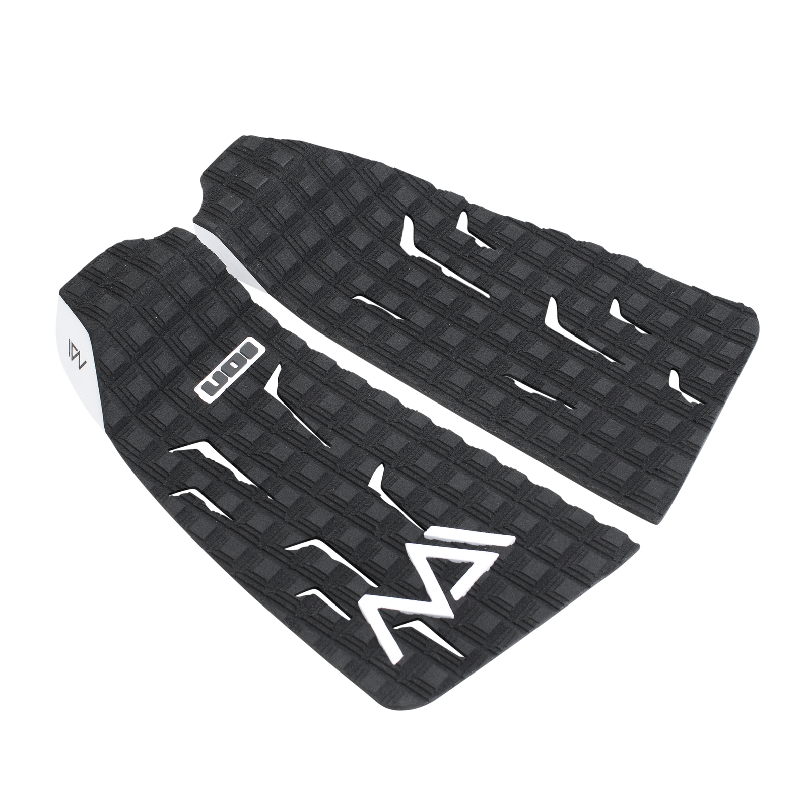 ION Maiden pad de traction pour surfboard 2 pièces en noir et blanc avec motif rainures carrées