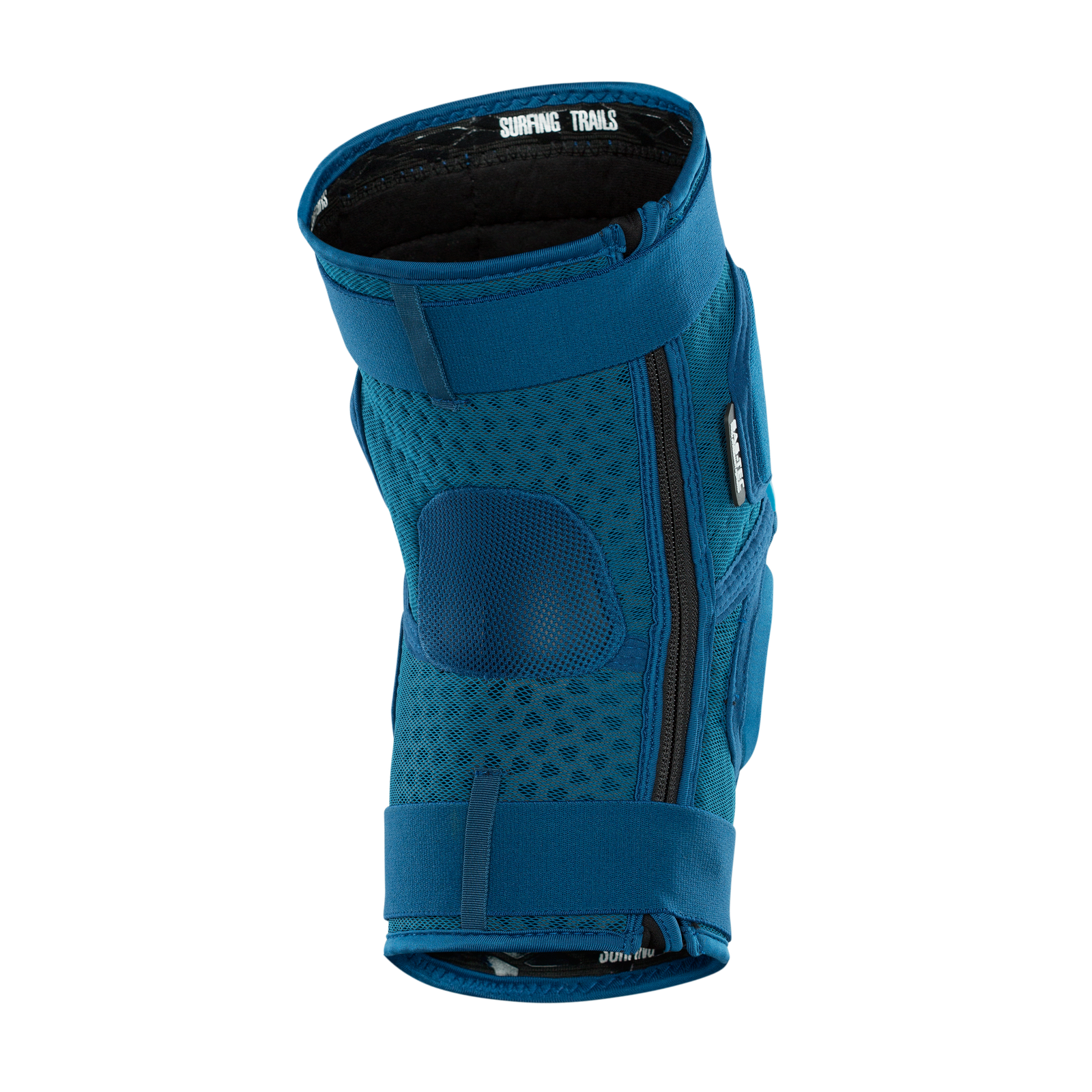 ION K-Pact Zip knee pads in ocean blue with SAS-TEC padding and Quick-E side zip
