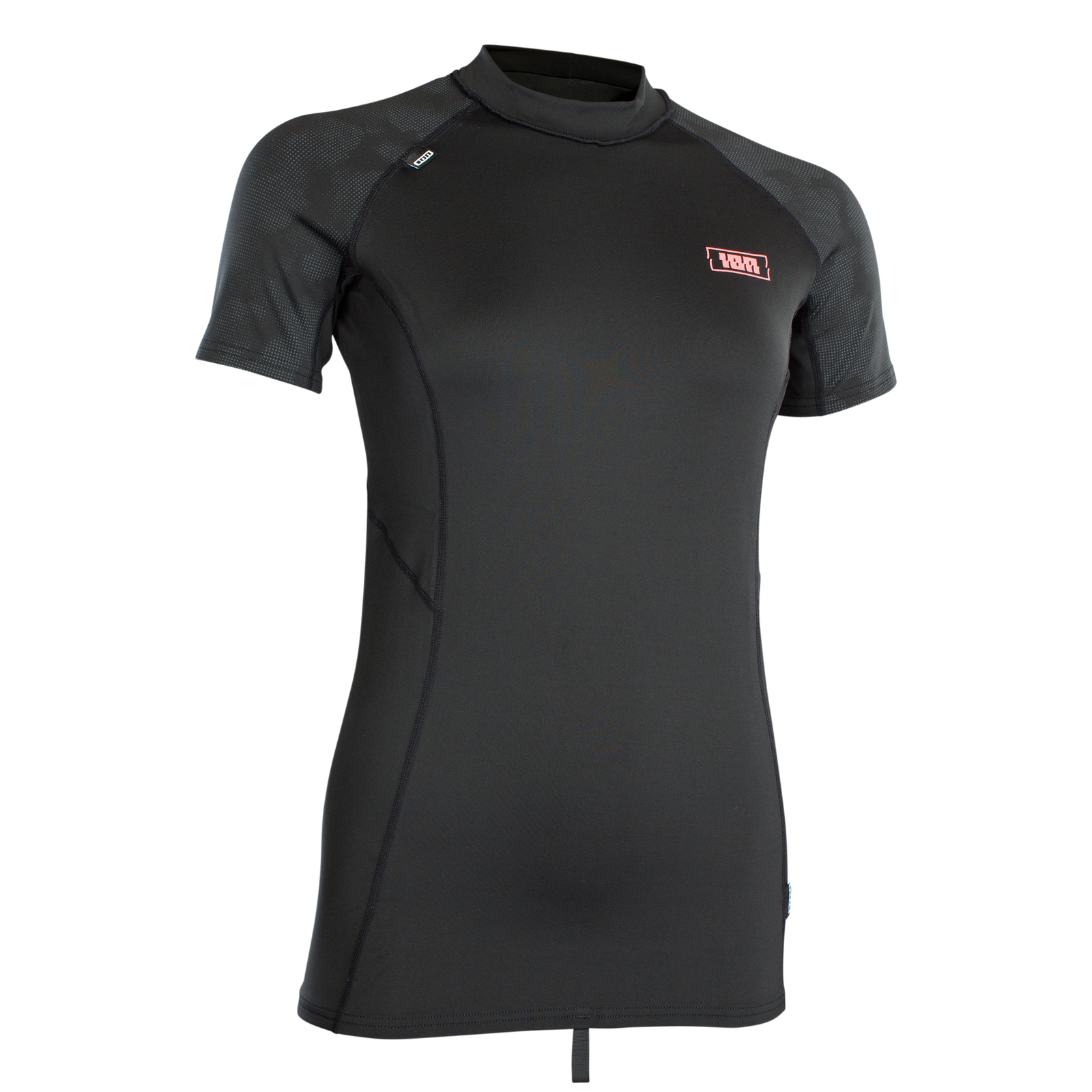 ION Thermo Top Kurzarm Damen Thermotop in schwarz mit strukturierten Schulter- und Seitenpaneelen