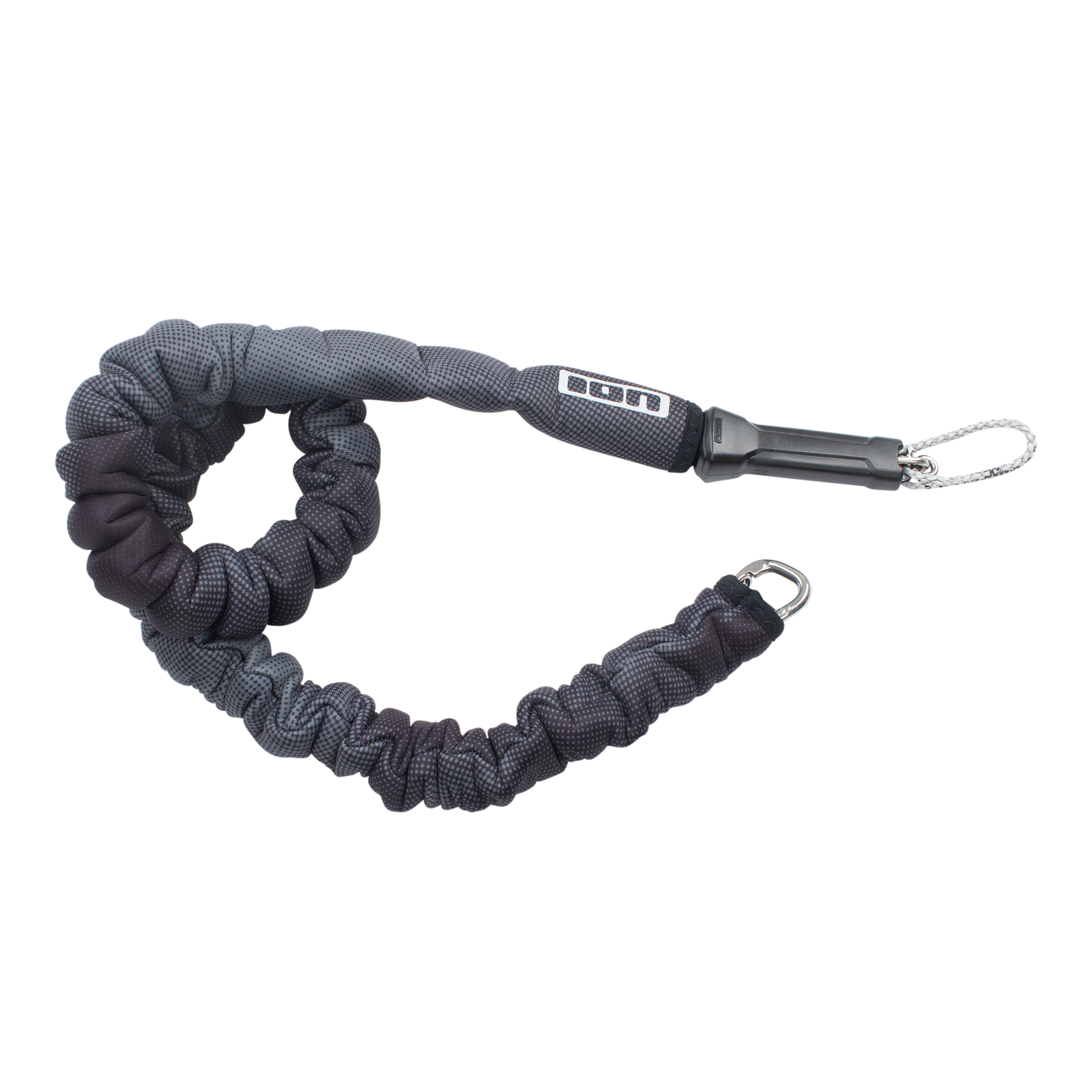 ION Handle Pass Leash Comp leash kite in nero carbone con sgancio rapido e anello D in acciaio inox