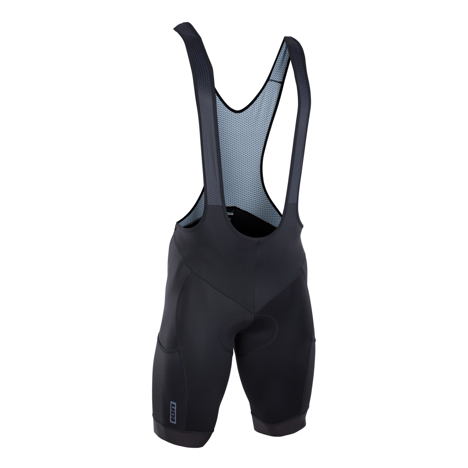 Salopette ciclismo ION Paze Amp in nero con bretelle in mesh e fondello SQ-pad 12 per mountain bike