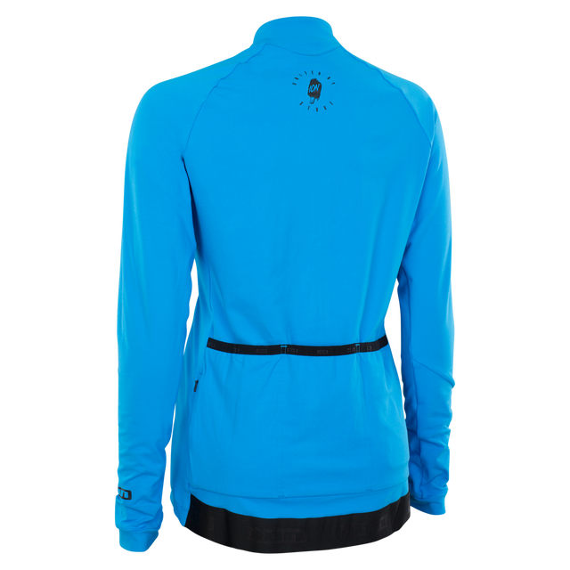 ION Traze AMP Damen Langarm-Radtrikot Full-Zip in electric blue für Mountainbiking, Rückenansicht