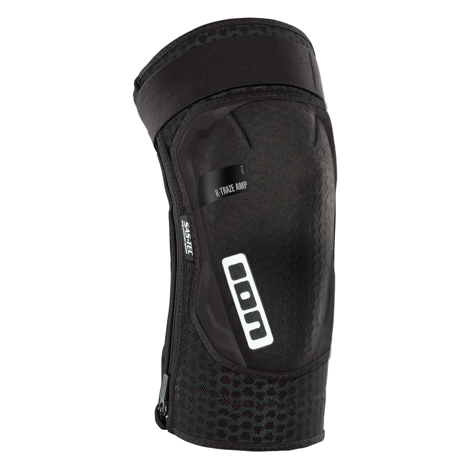 ION K-Traze AMP zip knee pads in black with SAS-TEC padding and side zip closure