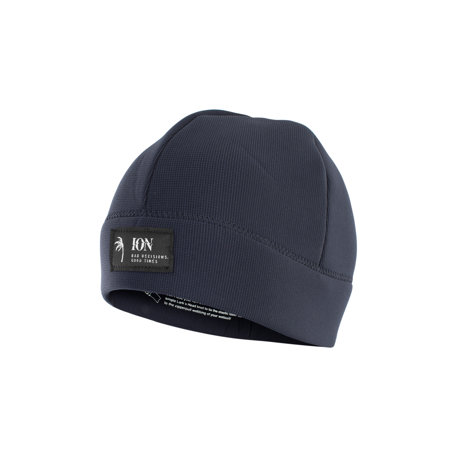 ION TEC Beanie coupe-vent en bleu marine foncé, vue de face