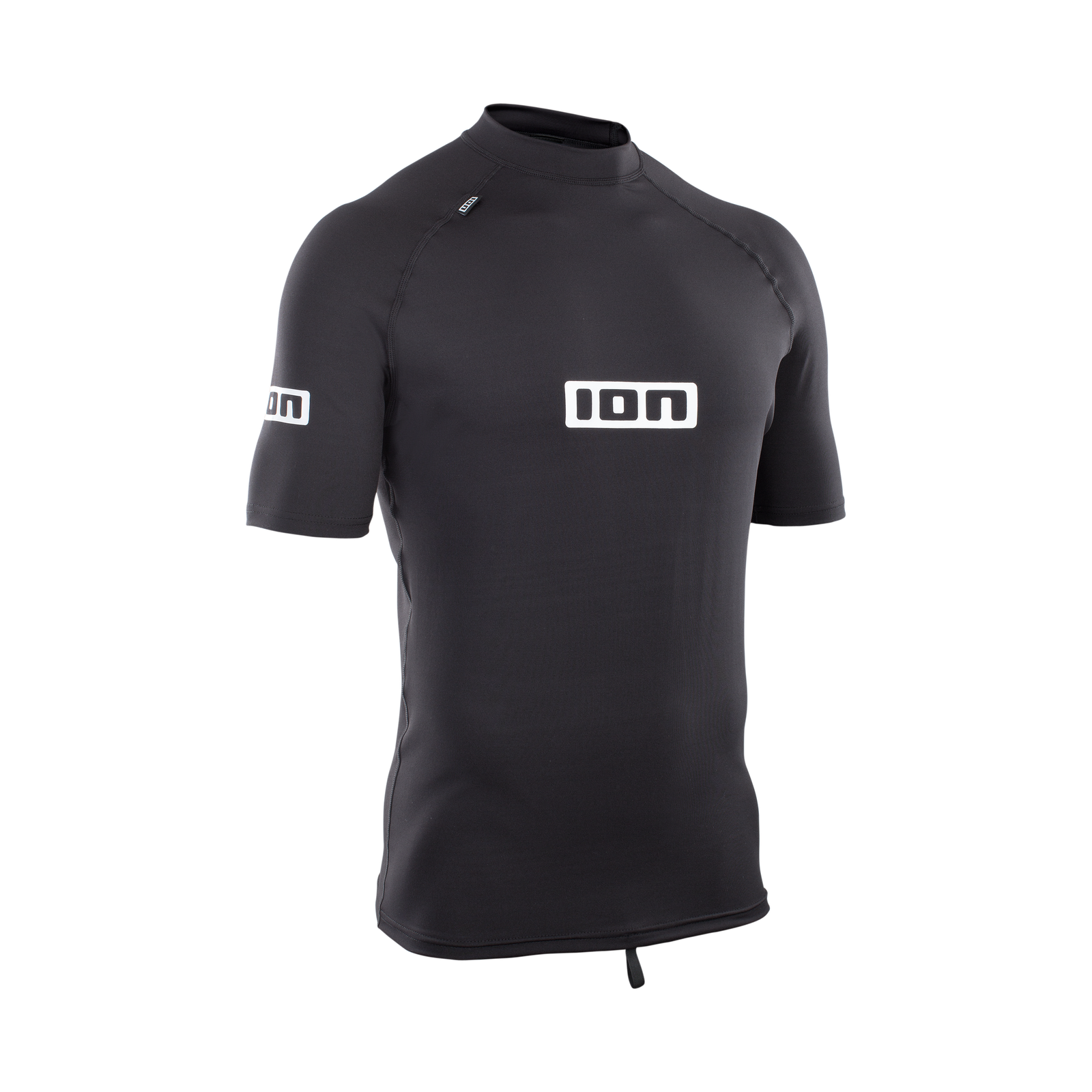 ION Promo men's short-sleeve rashguard in black with UV protection