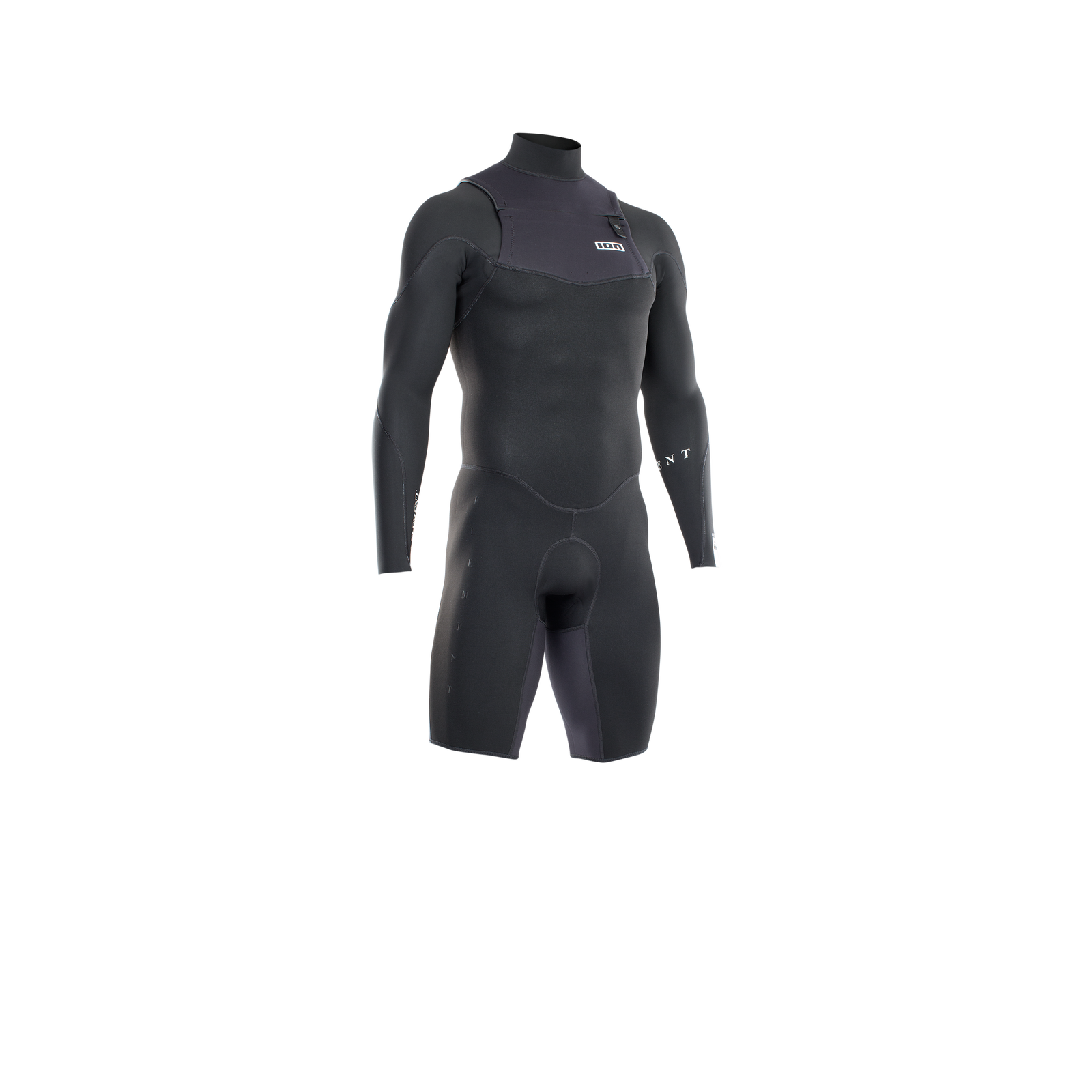 ION Element 2/2mm front-zip long-sleeve shorty wetsuit in black