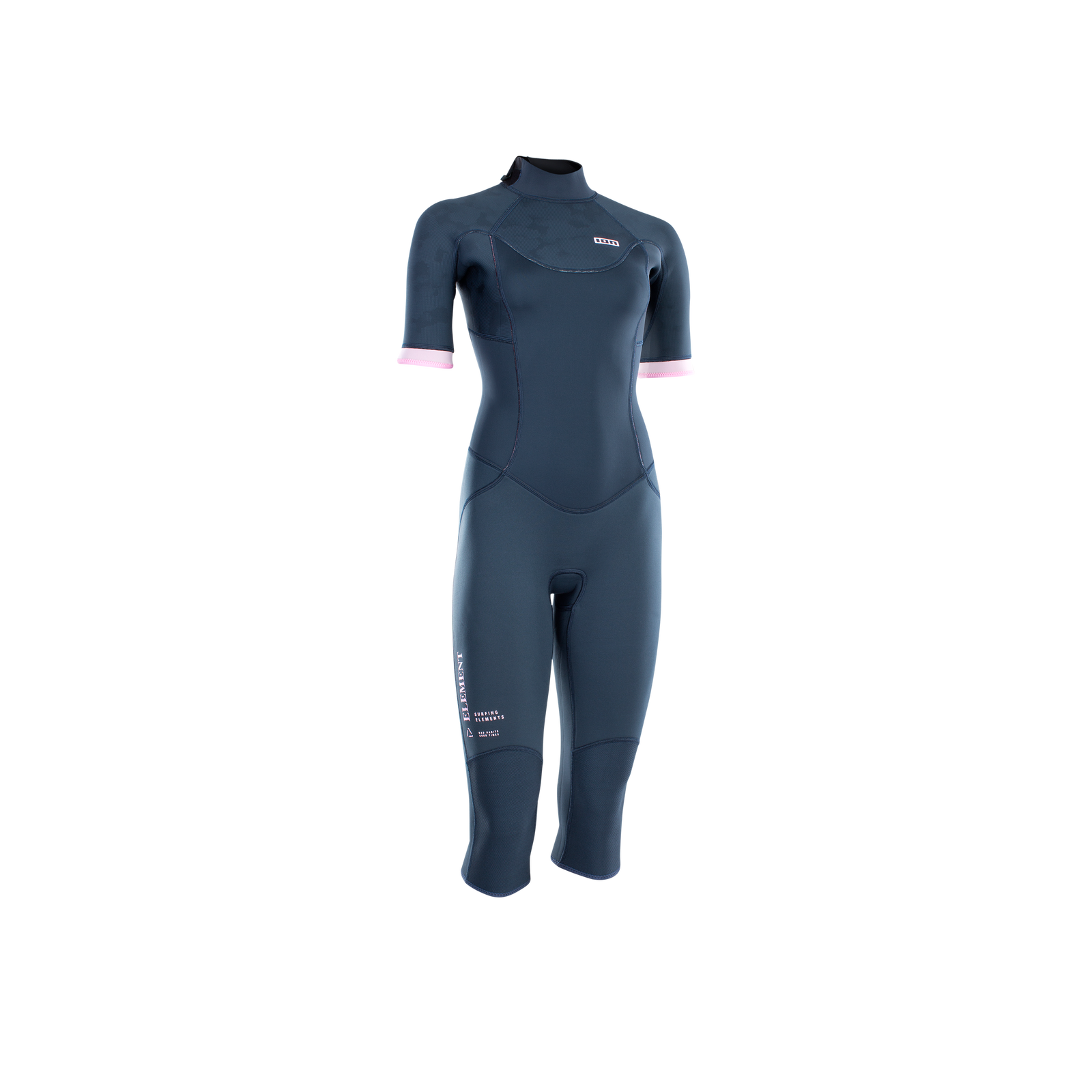 ION Element 3/2mm Backzip Overknee-Neoprenanzug Damen in dunkelblau und rosa