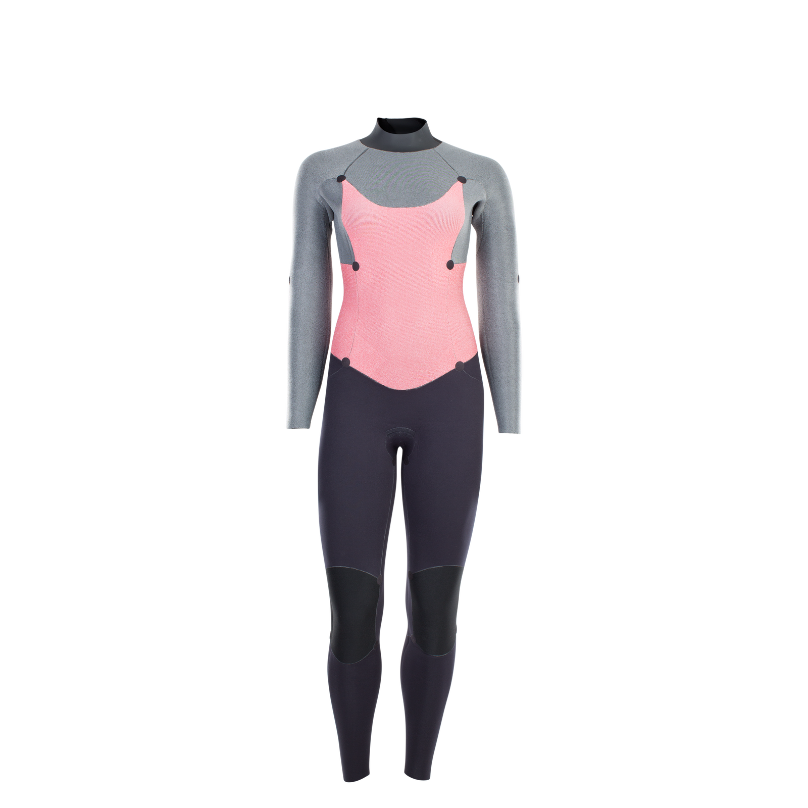 ION Element 3/2mm Backzip Neoprenanzug Damen in dunkelgrau, grau und lachs