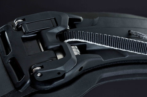 Spreader bar ION Spectre Slider per imbracatura kite in carbonio C30 nero con sistema a leva