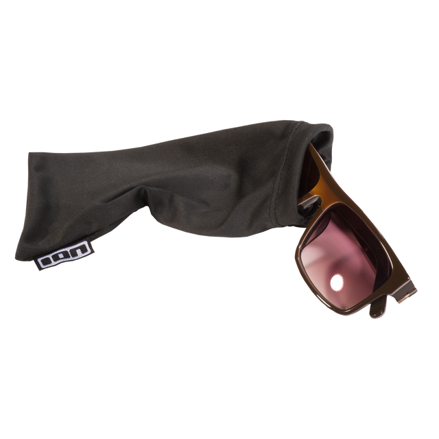ION Sunglass Bag pochette microfibre pour lunettes en olive foncé avec lunettes de soleil