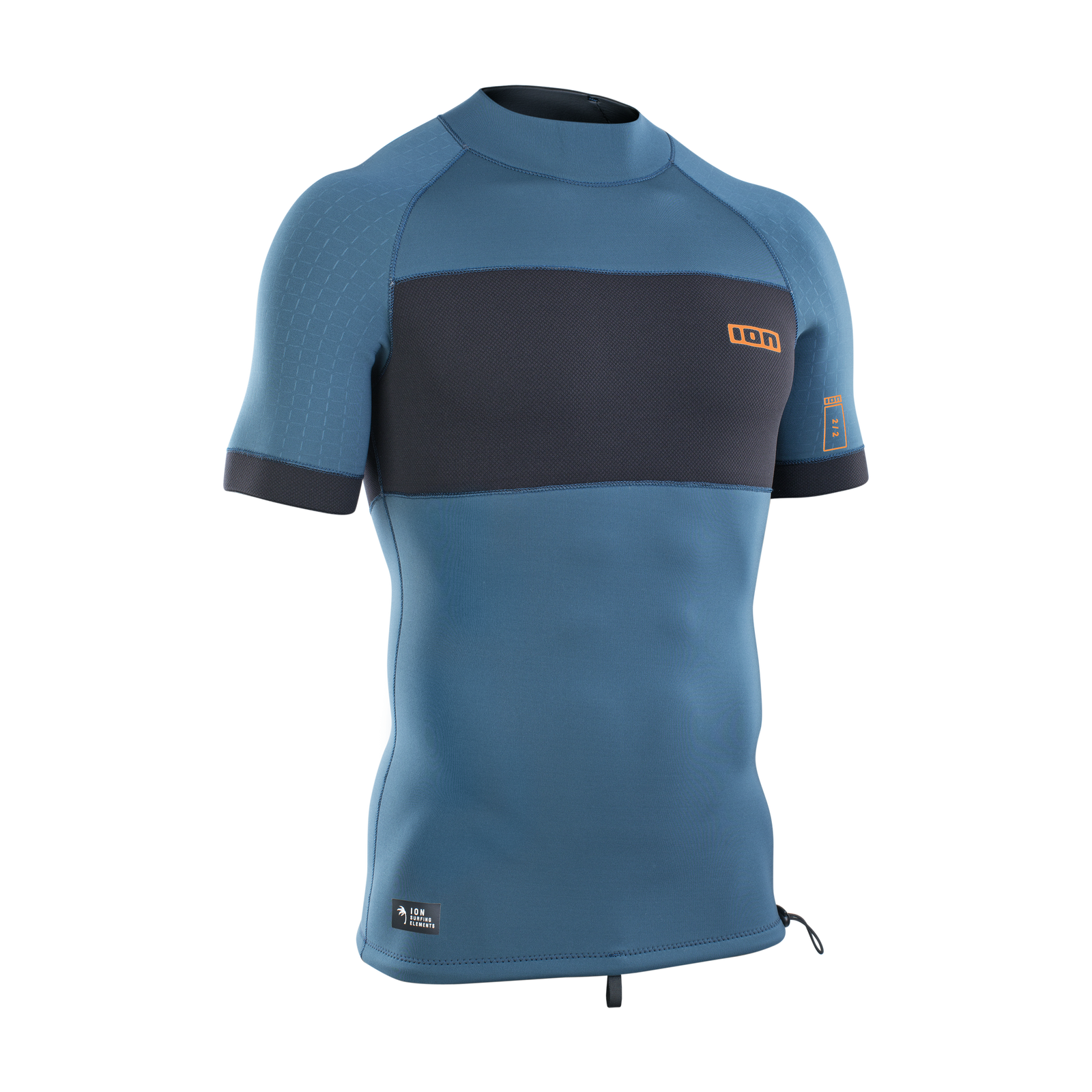 ION Neo Top 2/2 SS haut néoprène homme en teal océan et bleu marine foncé