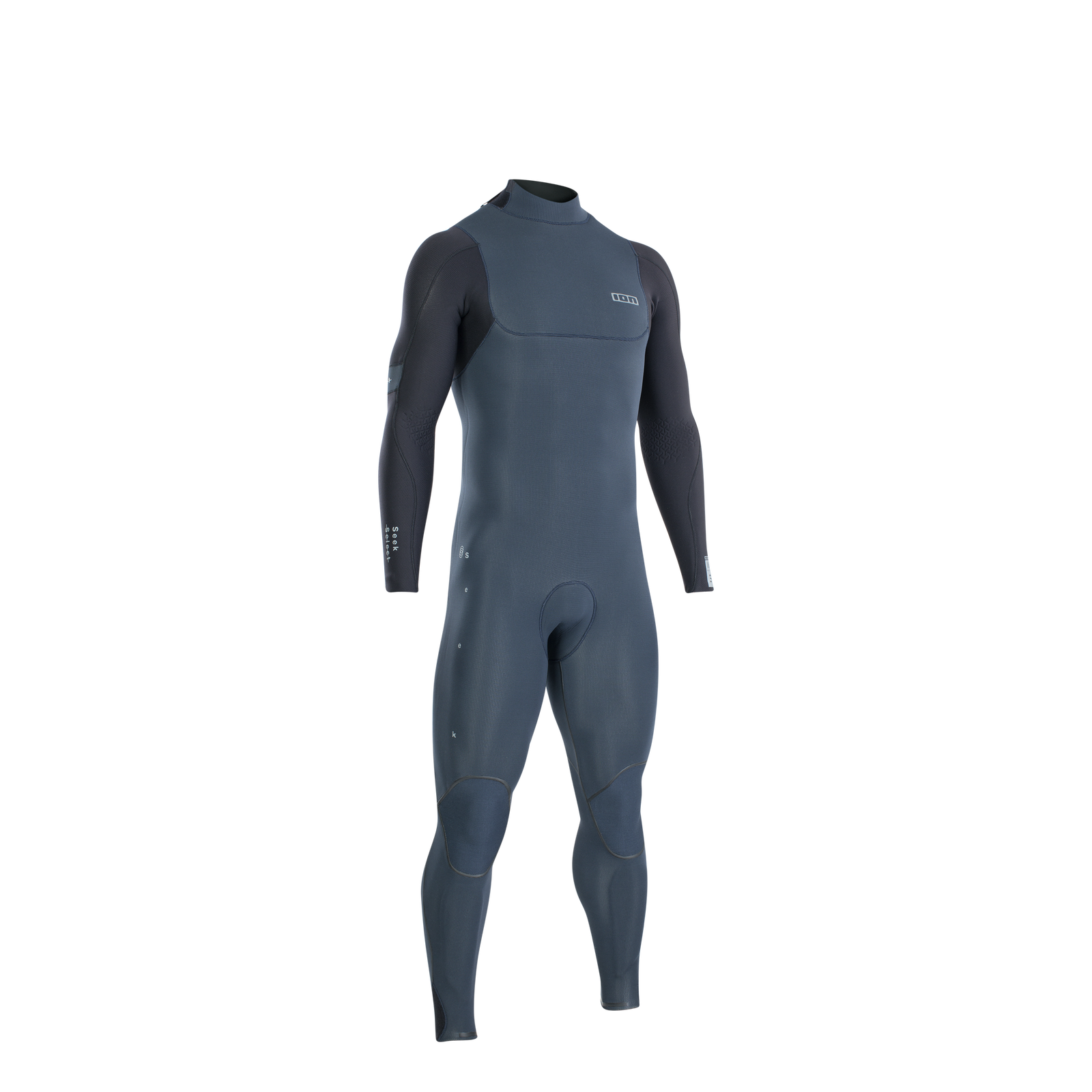 ION Seek Select 4/3mm back-zip fullsuit in slate blue and black