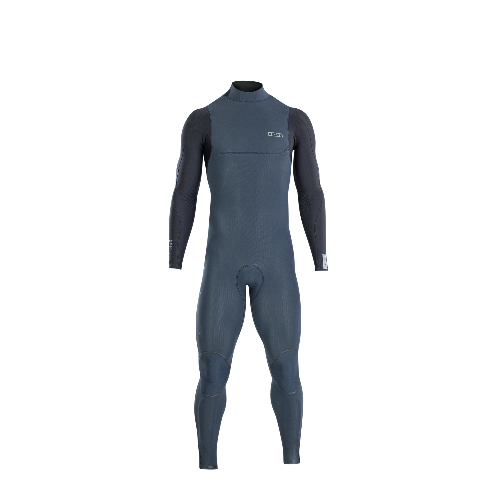 ION Seek Select 4/3mm back-zip fullsuit wetsuit in slate blue and charcoal