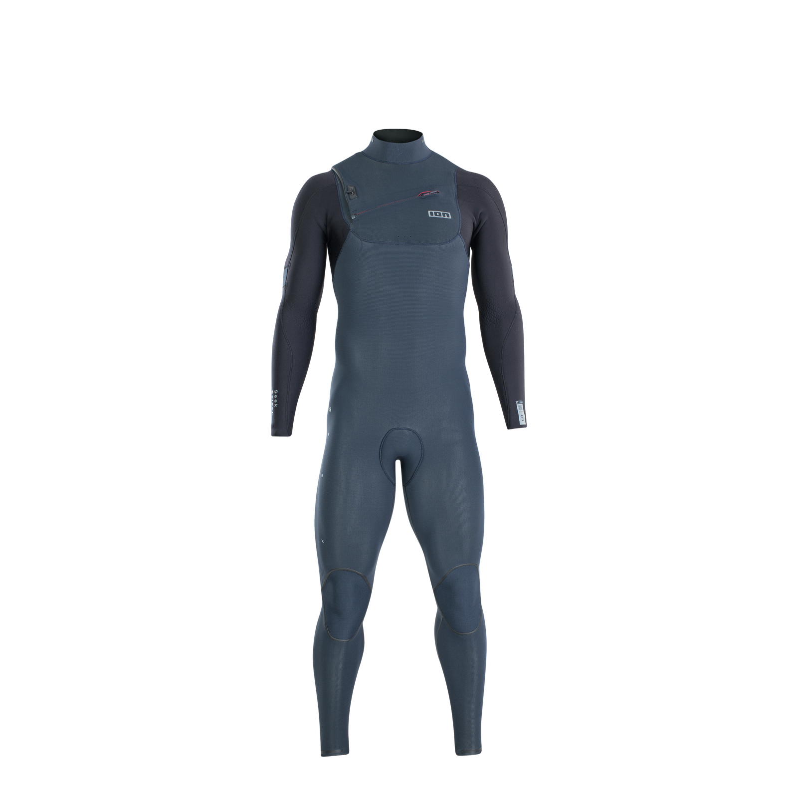 ION Seek Select 4/3mm front-zip fullsuit wetsuit in slate blue and black