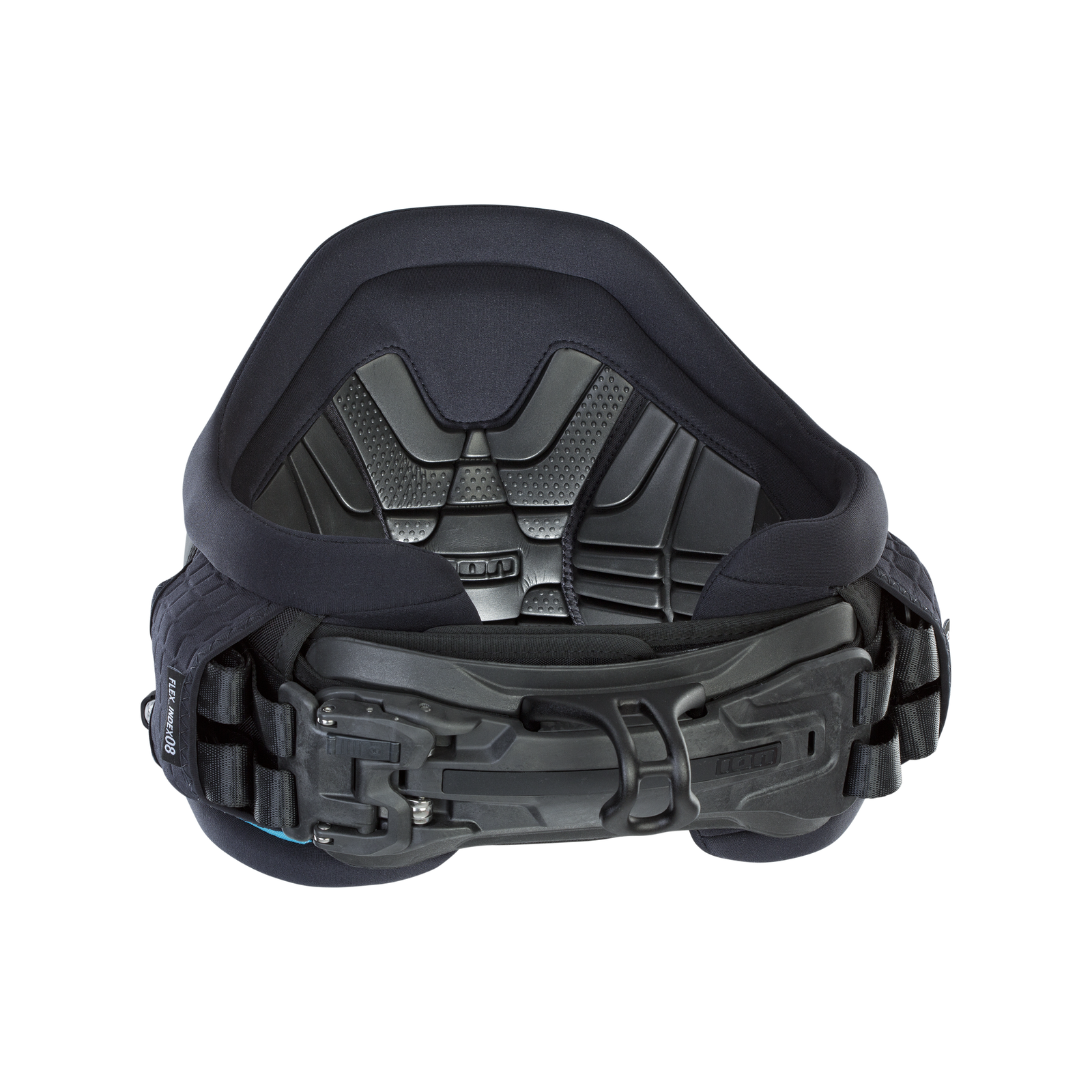 ION Apex waist harness in black with Spectre Bar and 3D_Plus back support