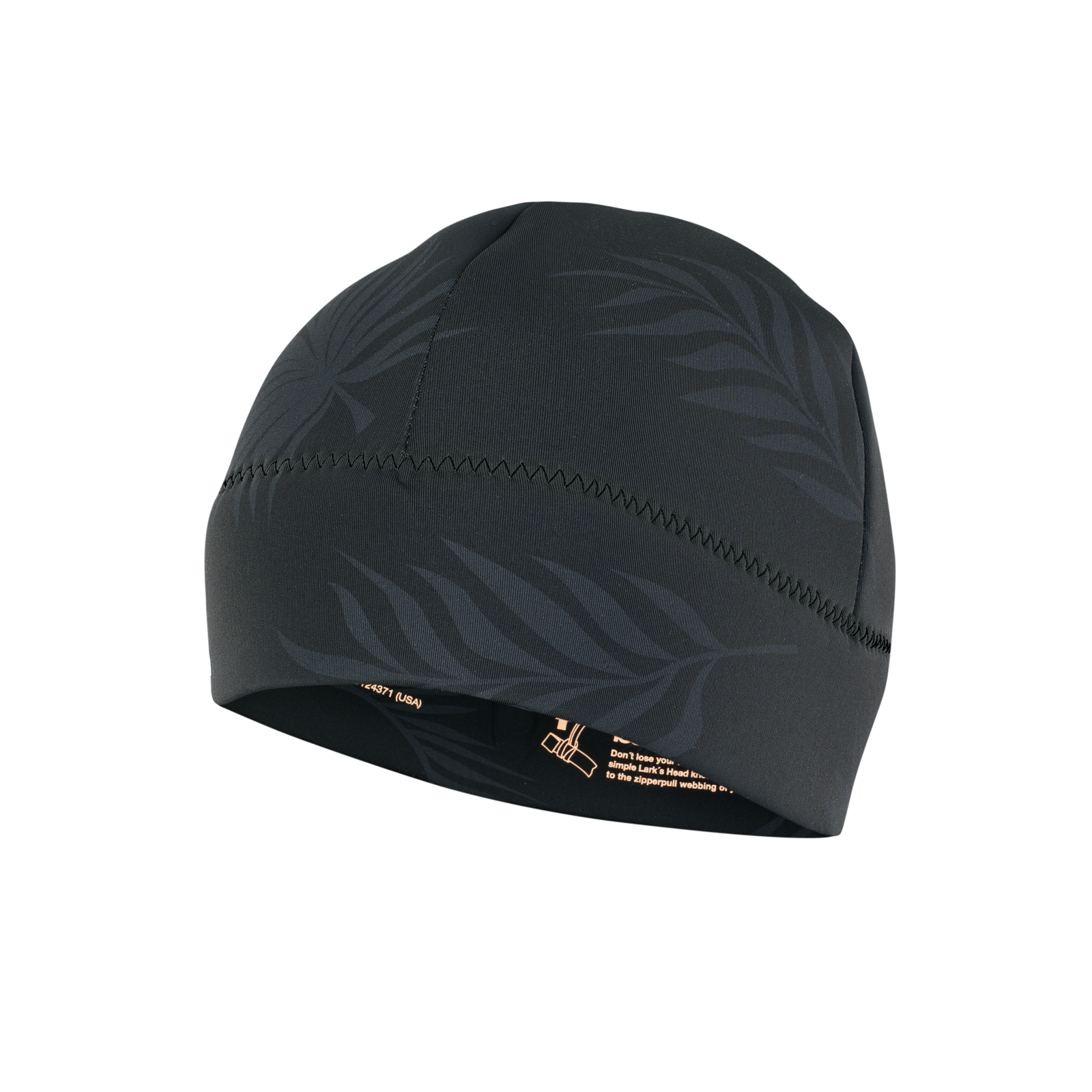 Bonnet néoprène ION Water Neo Grace femme en gris foncé à motif botanique