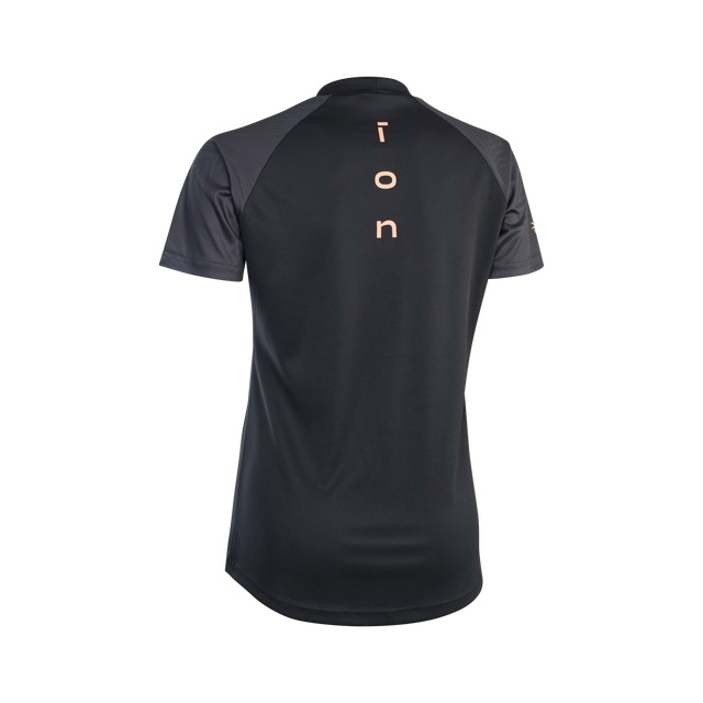 ION Wetshirt SS Damen Kurzarm-UV-Shirt in schwarz und anthrazit – Rückenansicht