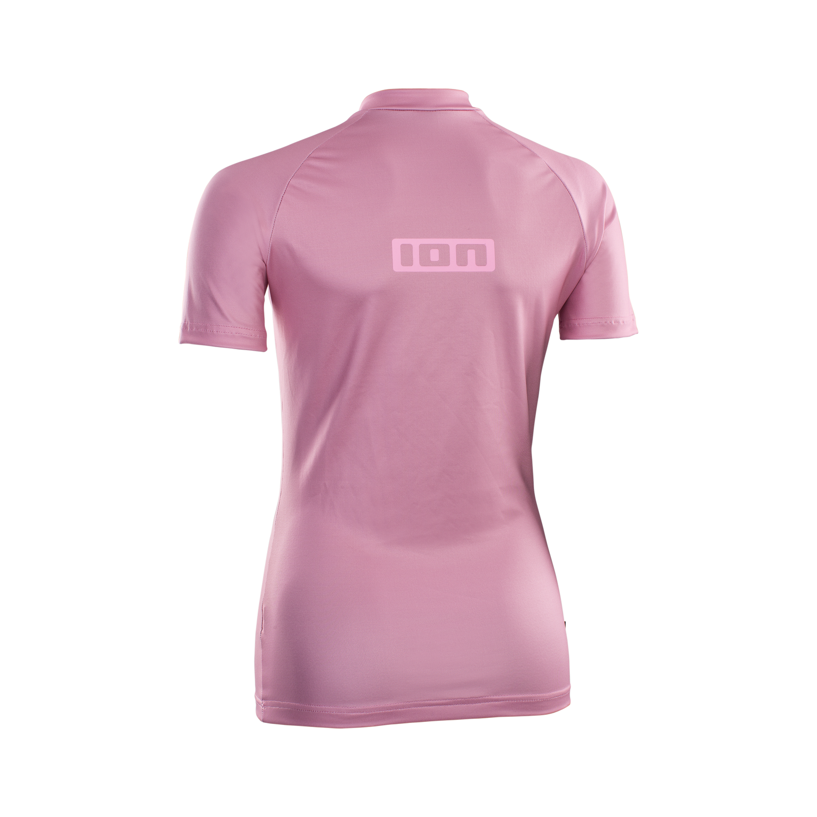 ION Promo women's short-sleeve rash guard in dusty pink — back view with UV protection
