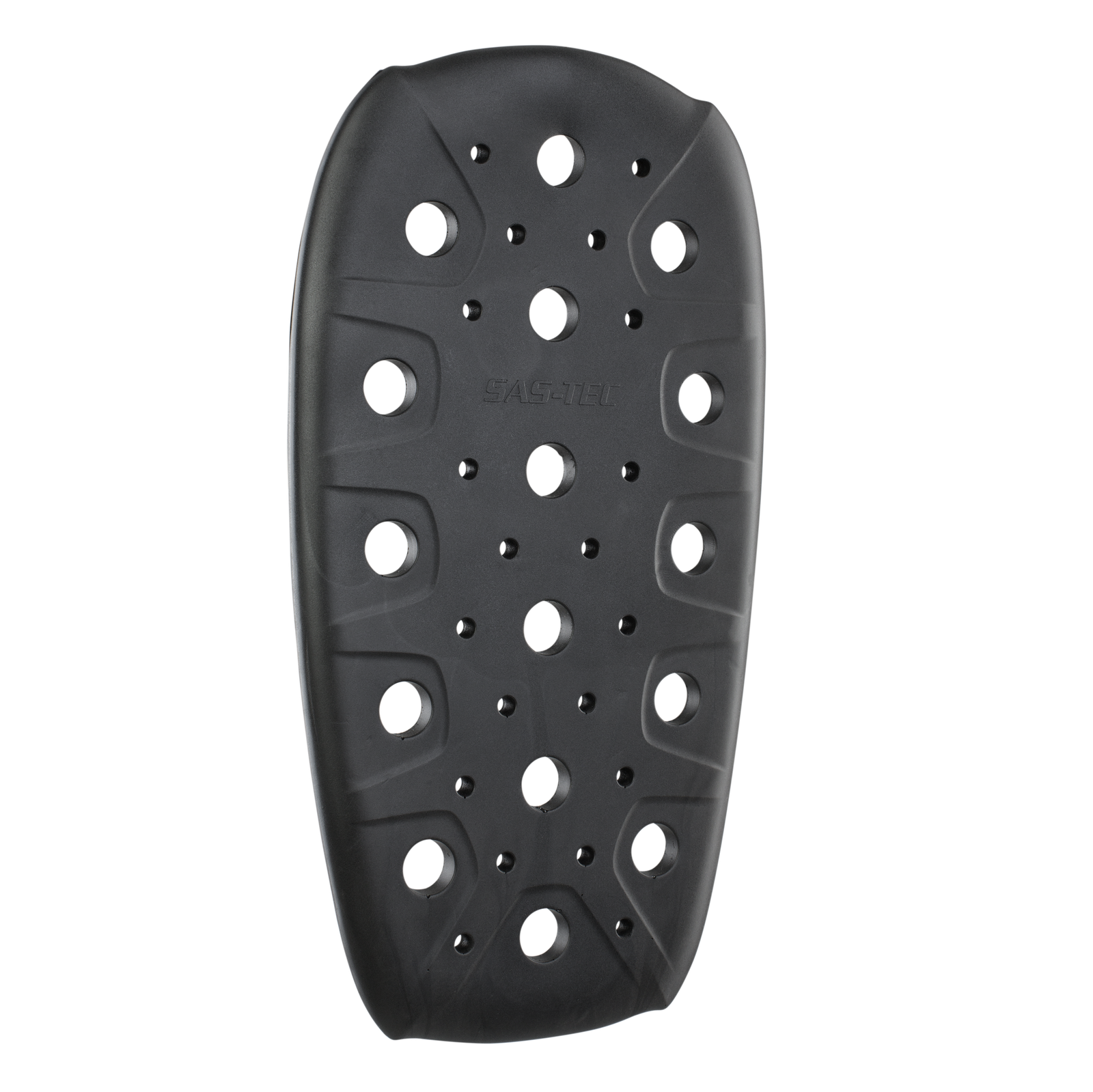ION Bike SAS-TEC spine plate back protector S-M in black with ventilation perforations