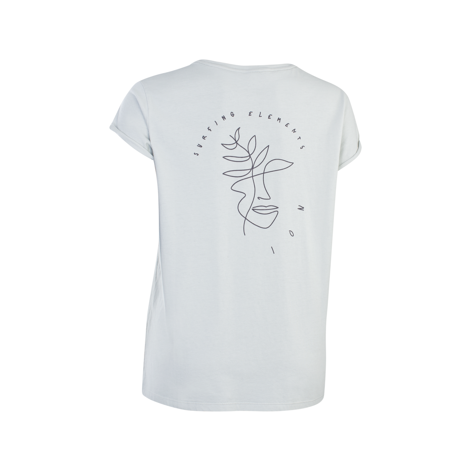 T-shirt ION Stoked femme en gris clair avec imprimé dos – vue arrière