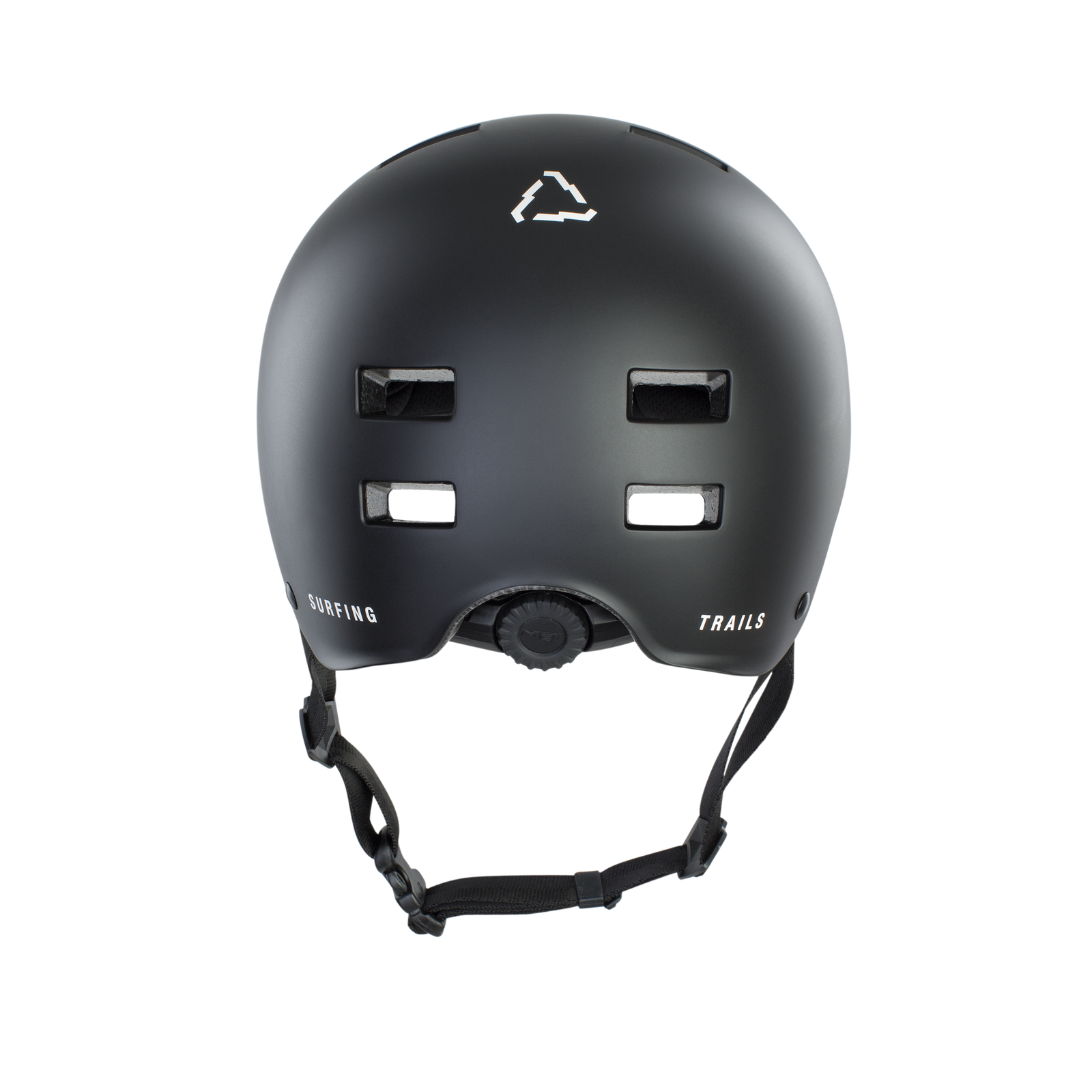 ION Seek helmet in matte black with ventilation slots and rear dial retention system