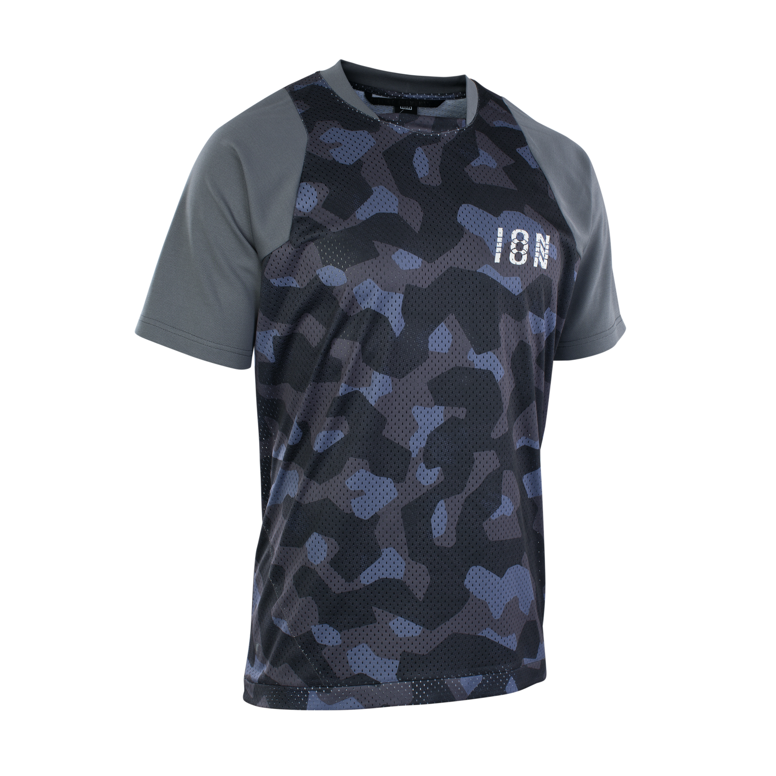 ION Bike Scrub SS men's cycling jersey in dark navy camo for enduro and mountain biking