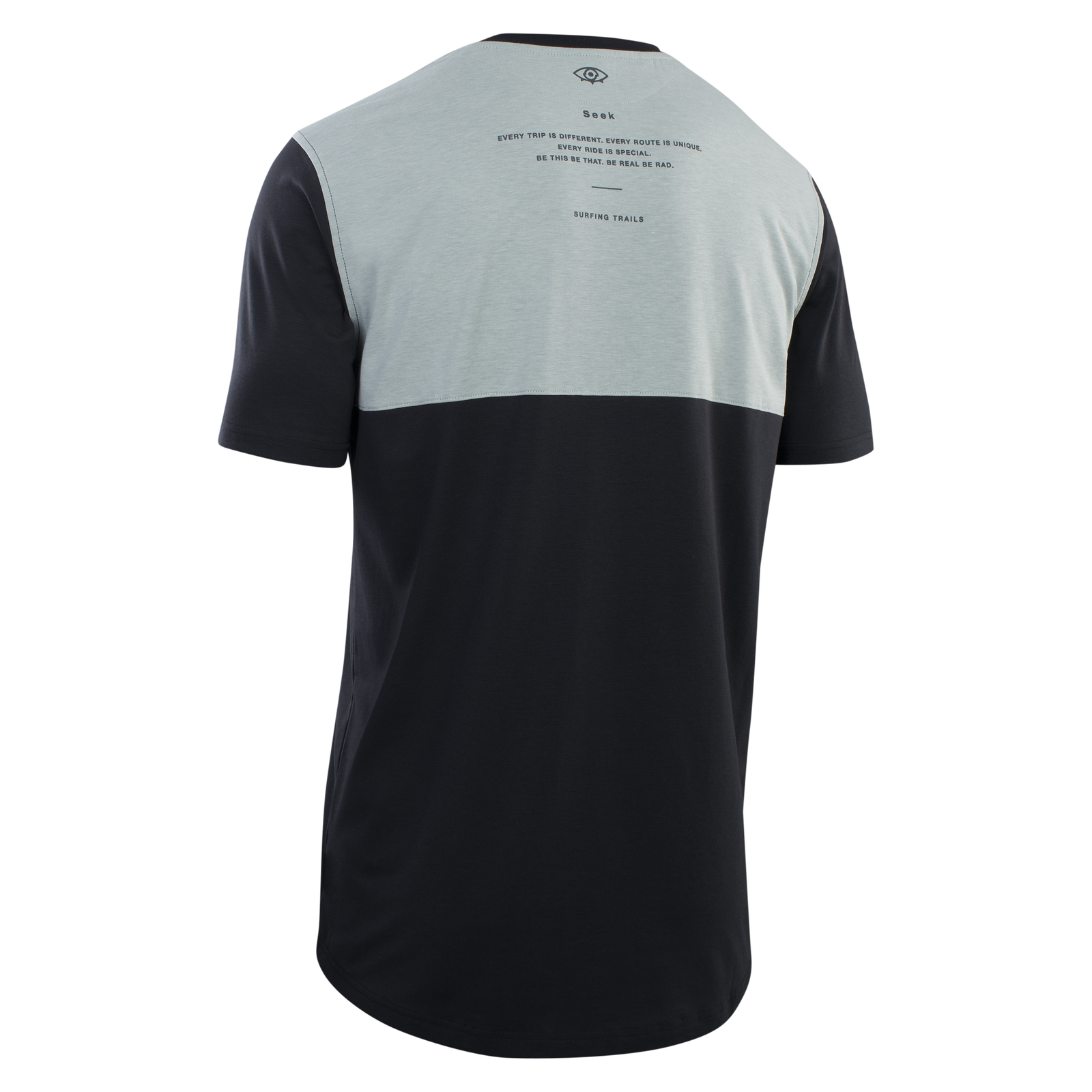 ION Bike Seek Amp SS Herren Cycling Jersey in schwarz und salbeigrau für Mountainbiking