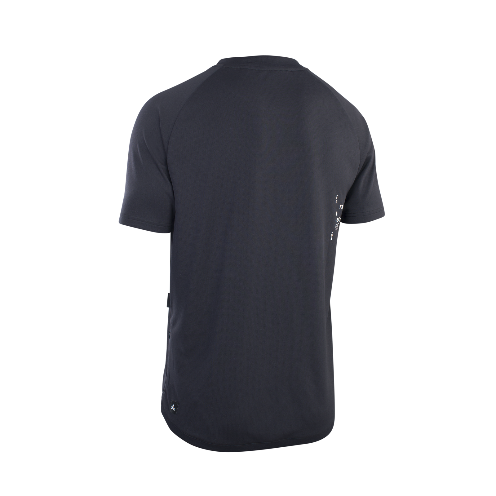 ION Bike Traze short-sleeve cycling jersey for men in dark charcoal for mountain biking – back view