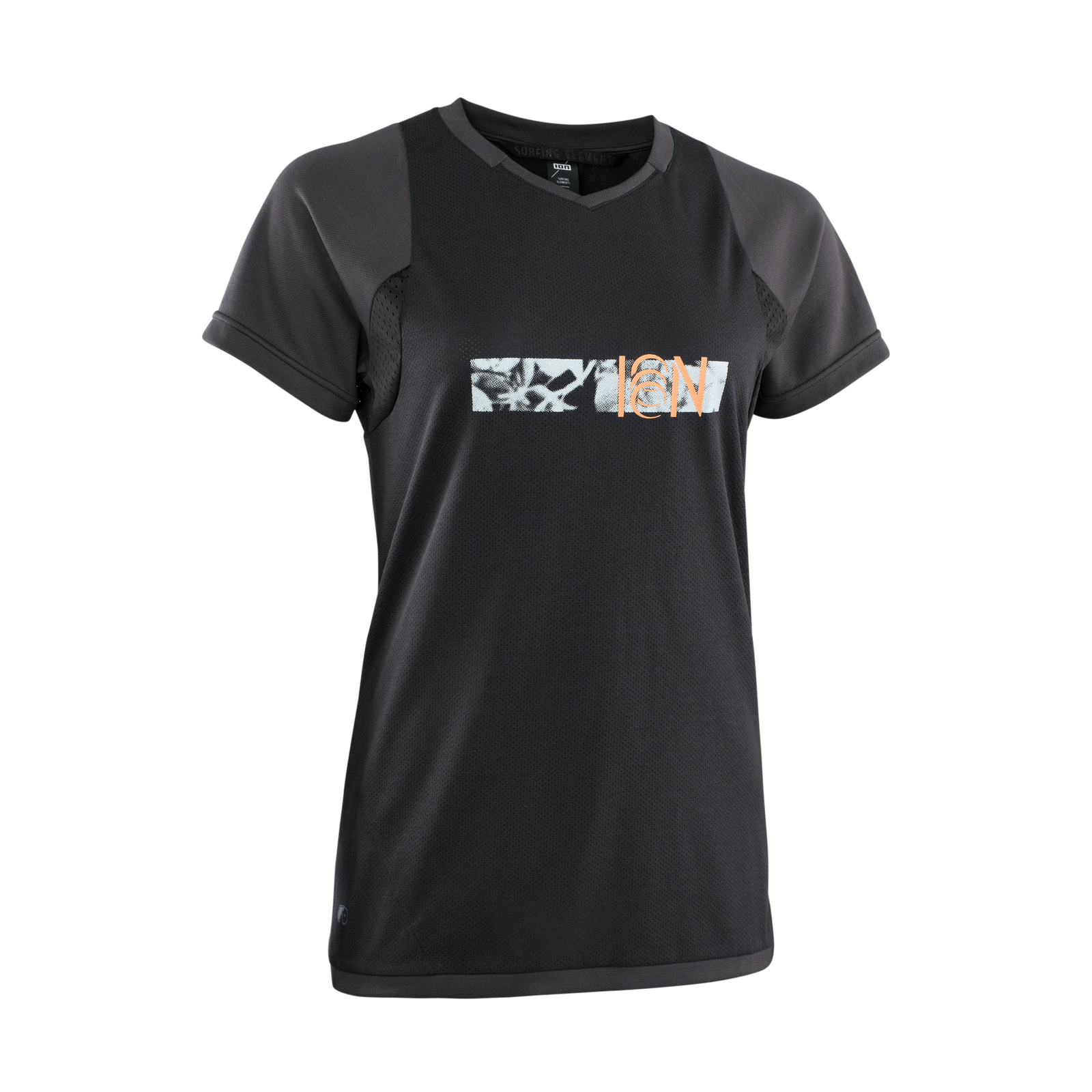 ION Bike Scrub Amp Damen Kurzarm-Radtrikot in schwarz für Mountainbiken