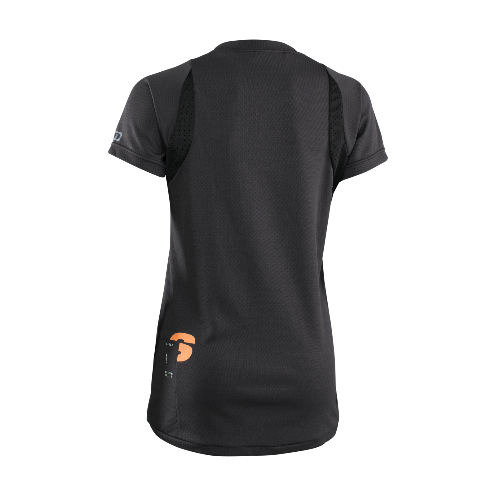 ION Bike Scrub Amp Damen Cycling-Jersey Kurzarm in schwarz für Mountainbiking, Rückenansicht