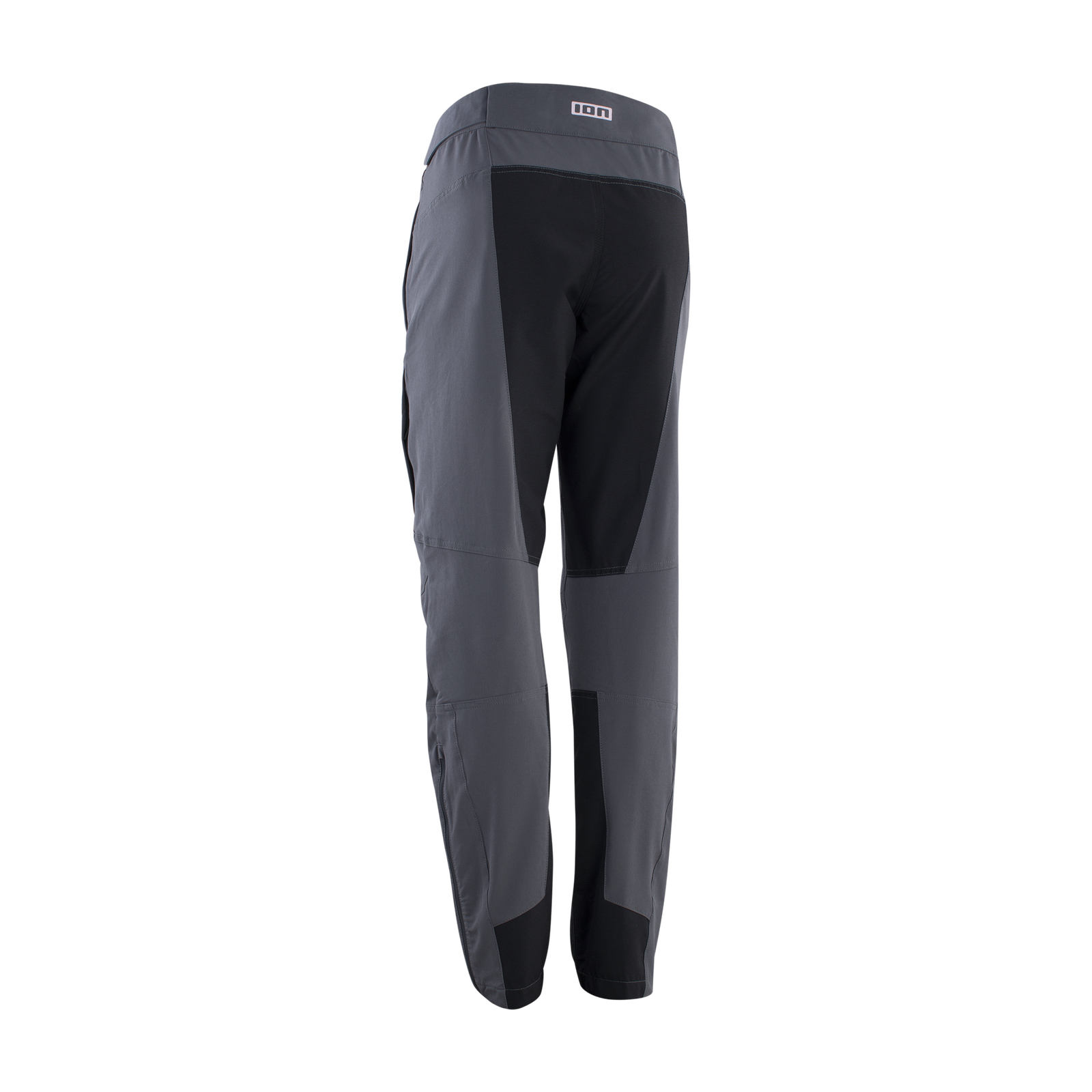 Pantaloni ciclismo donna ION Shelter 4W Softshell in grigio scuro con pannelli rinforzati neri per mountain bike