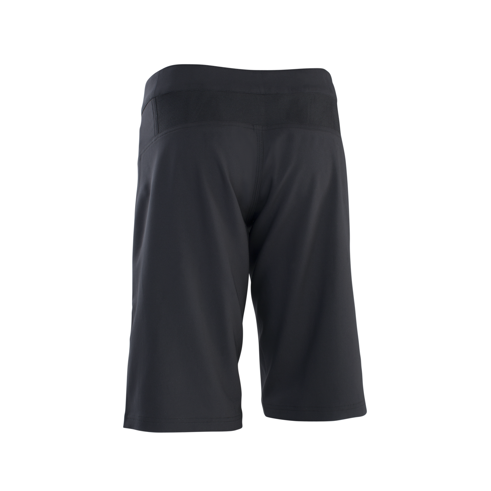 ION Bike Shorts Logo women cycling shorts in black for mountain biking and enduro – rear view