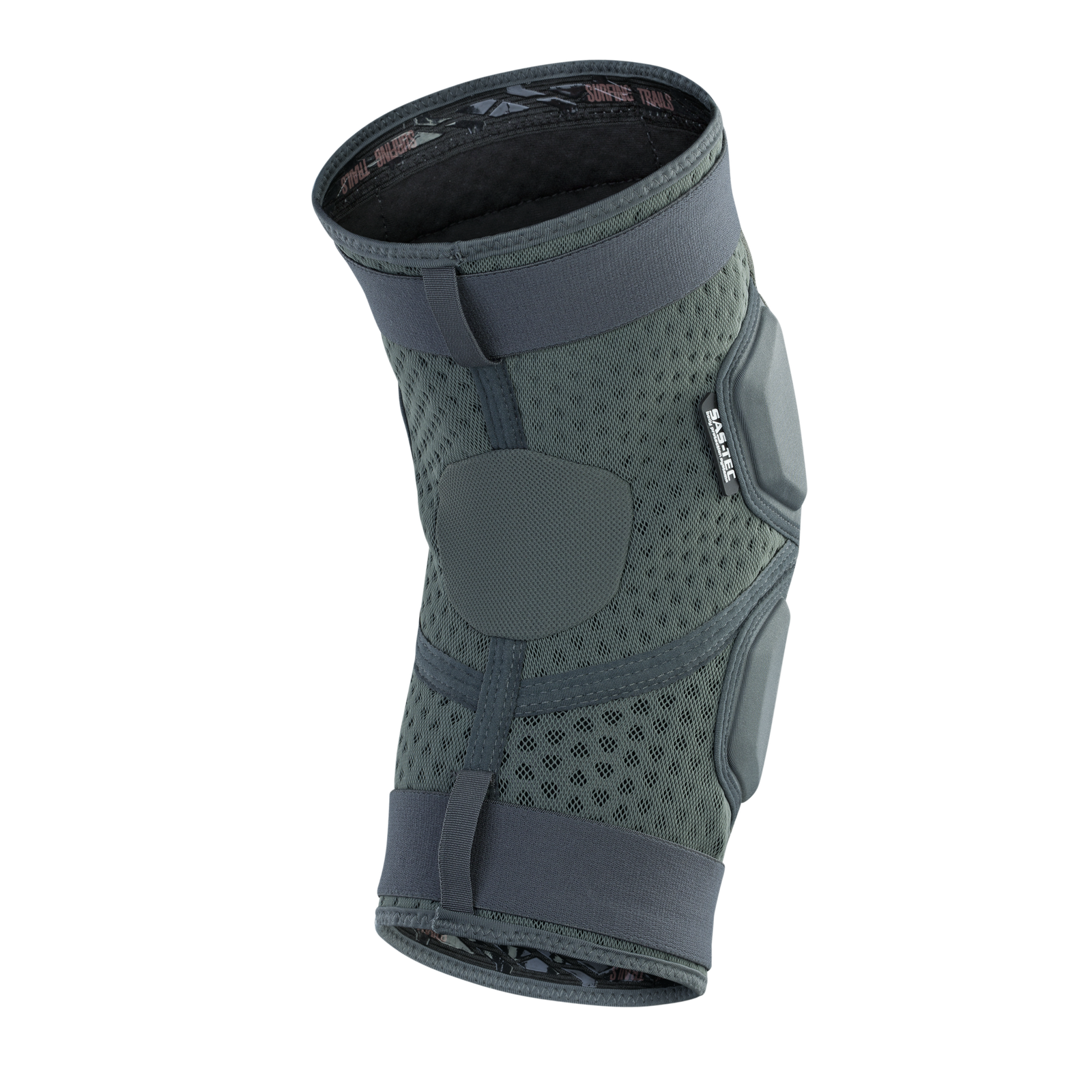 ION Bike K-Pact unisex knee pads in slate grey with SAS-TEC padding and ventilation mesh