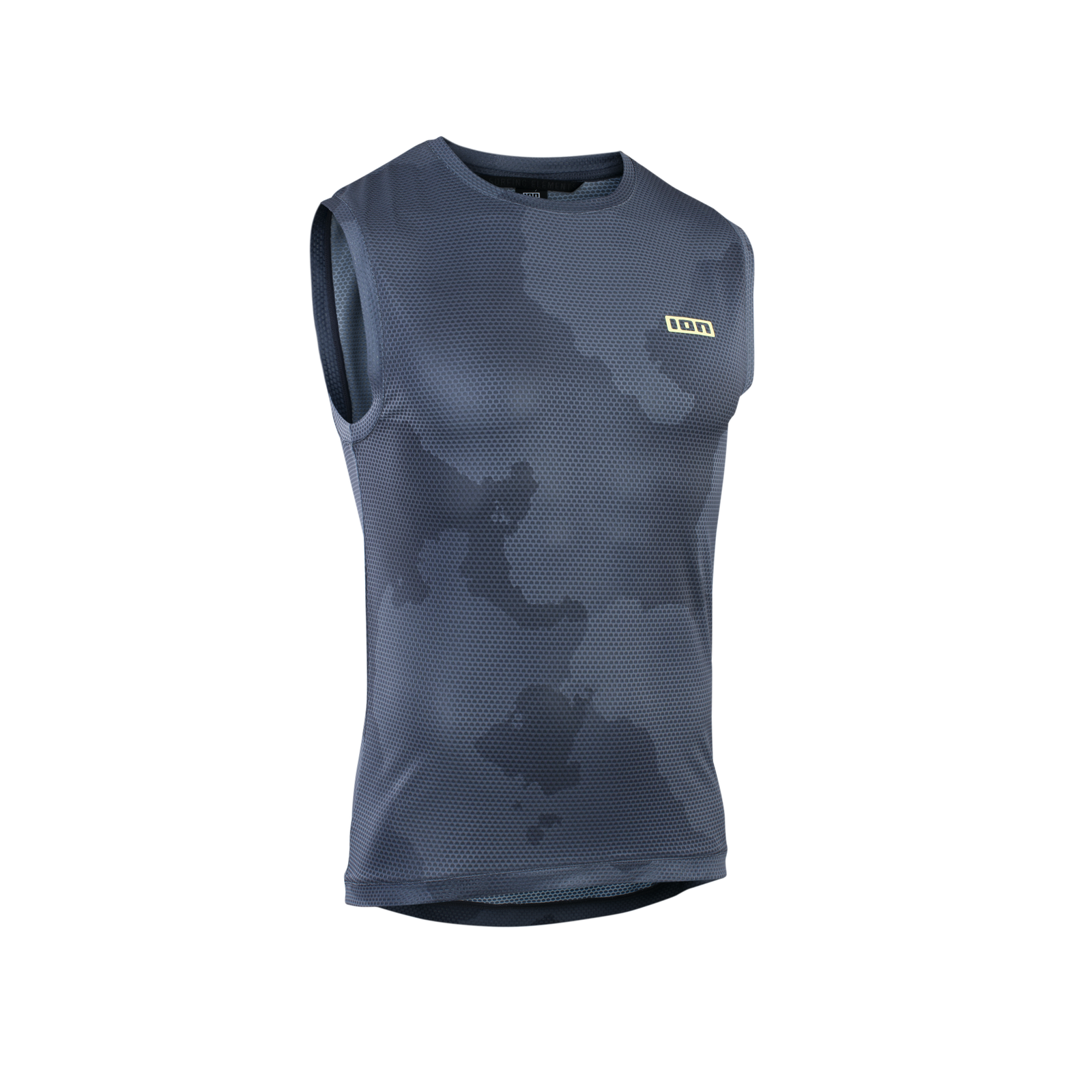 ION Base Layer Tank Herren ärmelloses Unterhemd in schieferblau mit Camo-Muster für Mountainbike
