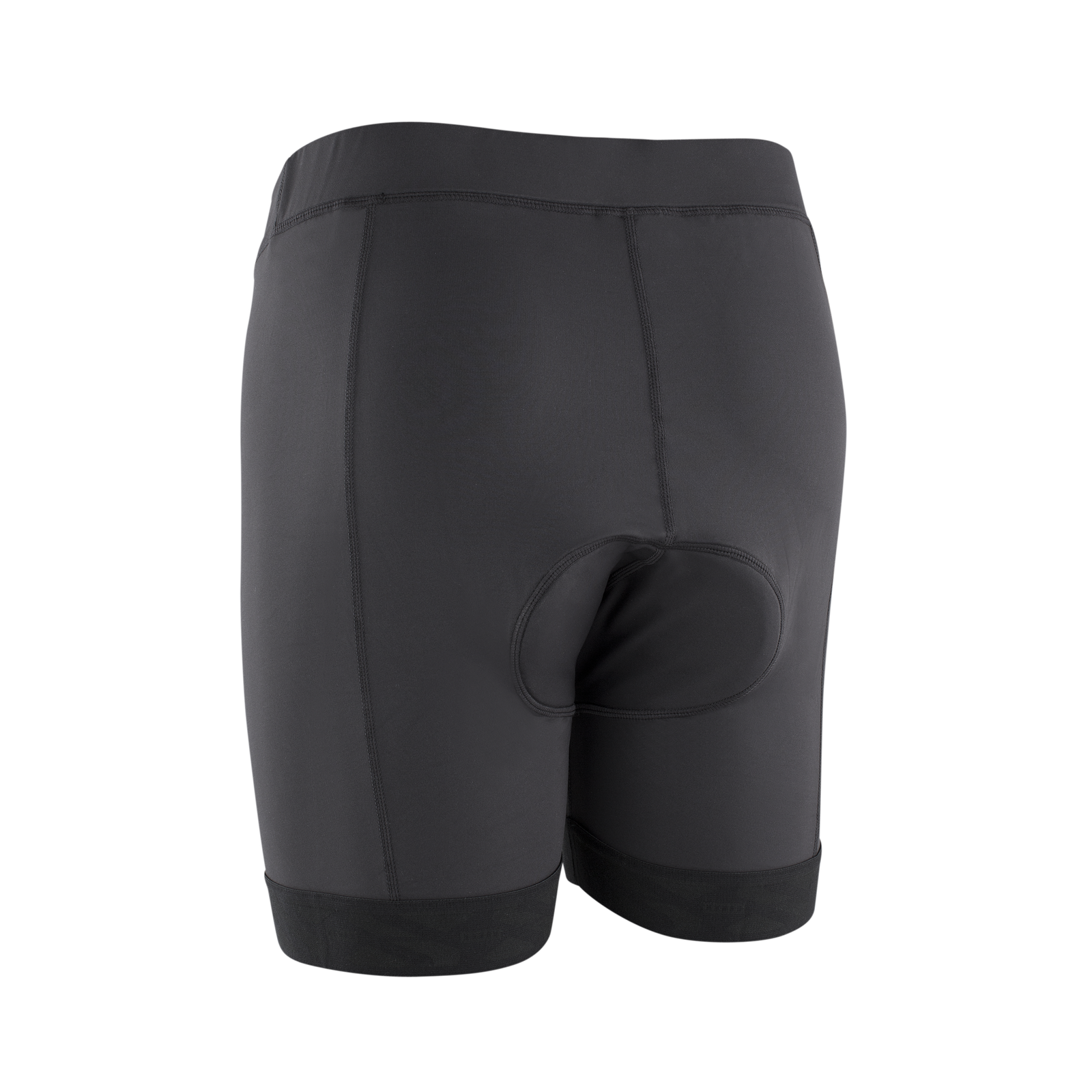 ION Bike In-Short long Damen Radshorts in schwarz mit Damen-Chamois für Mountainbiking