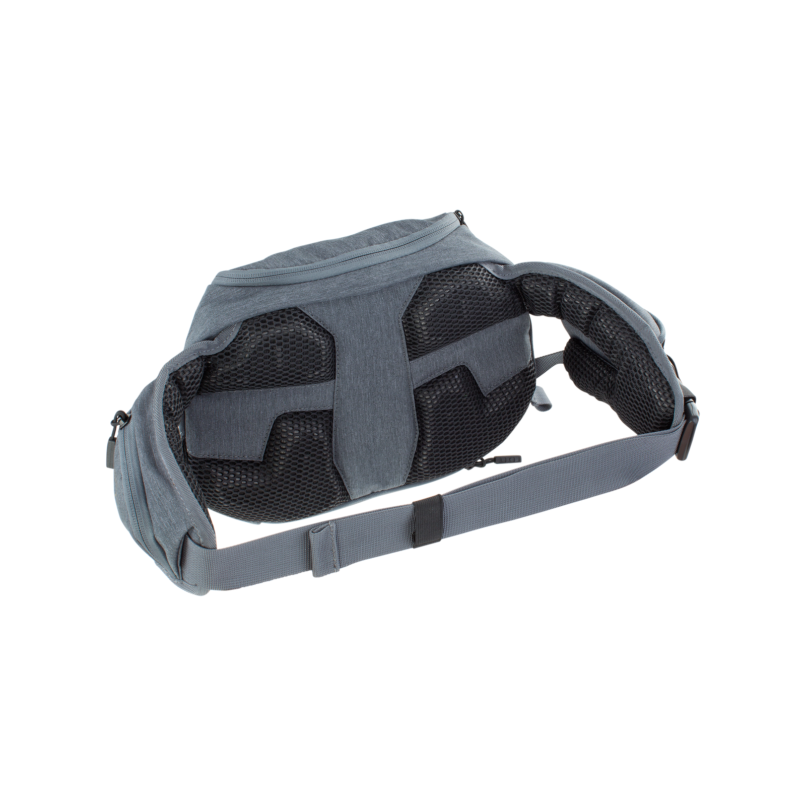 ION Bike Hipbag Traze 3 hip bag in thunder with back padding and waist strap, rear view