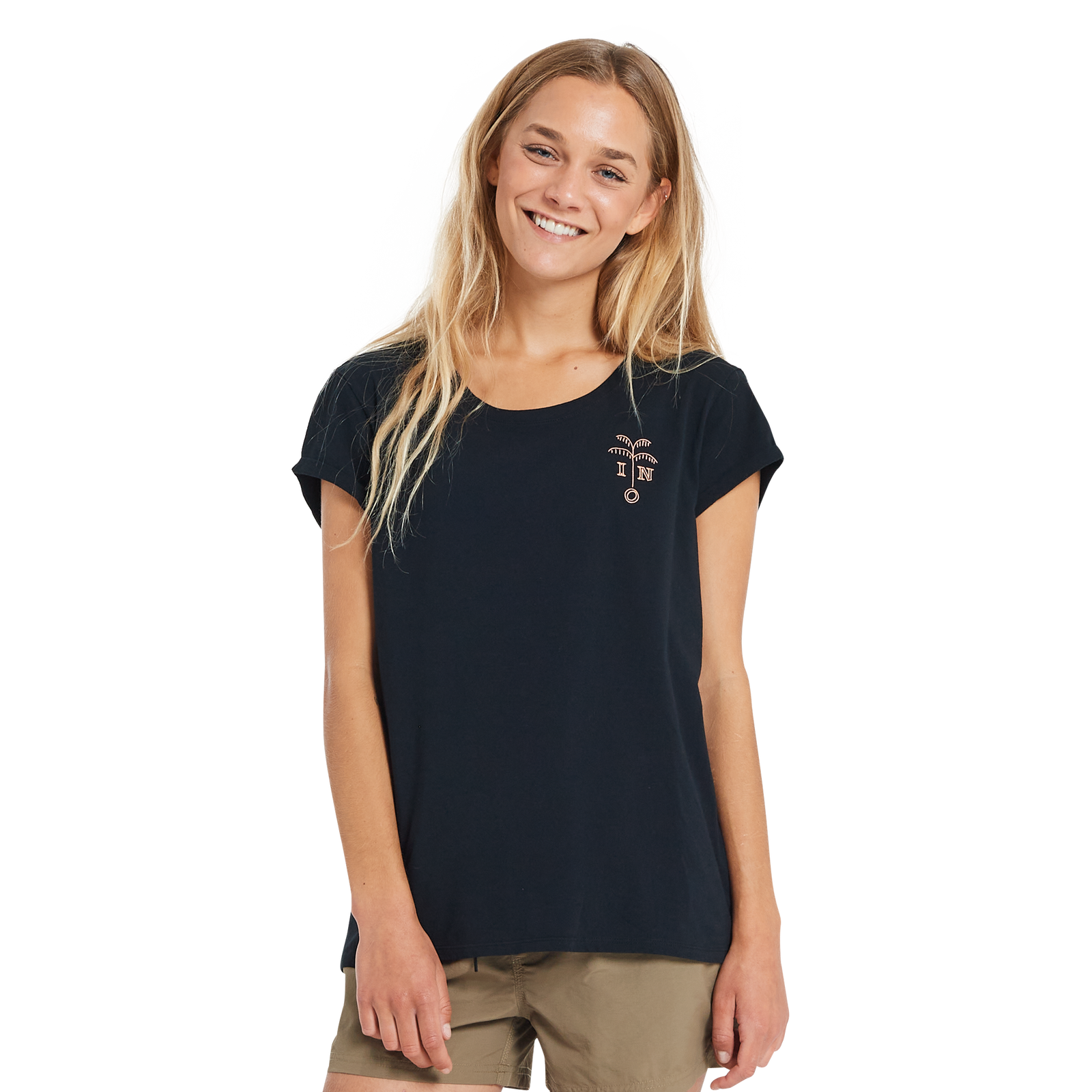 ION Tee Graphic SS women's t-shirt in dark navy with chest logo print