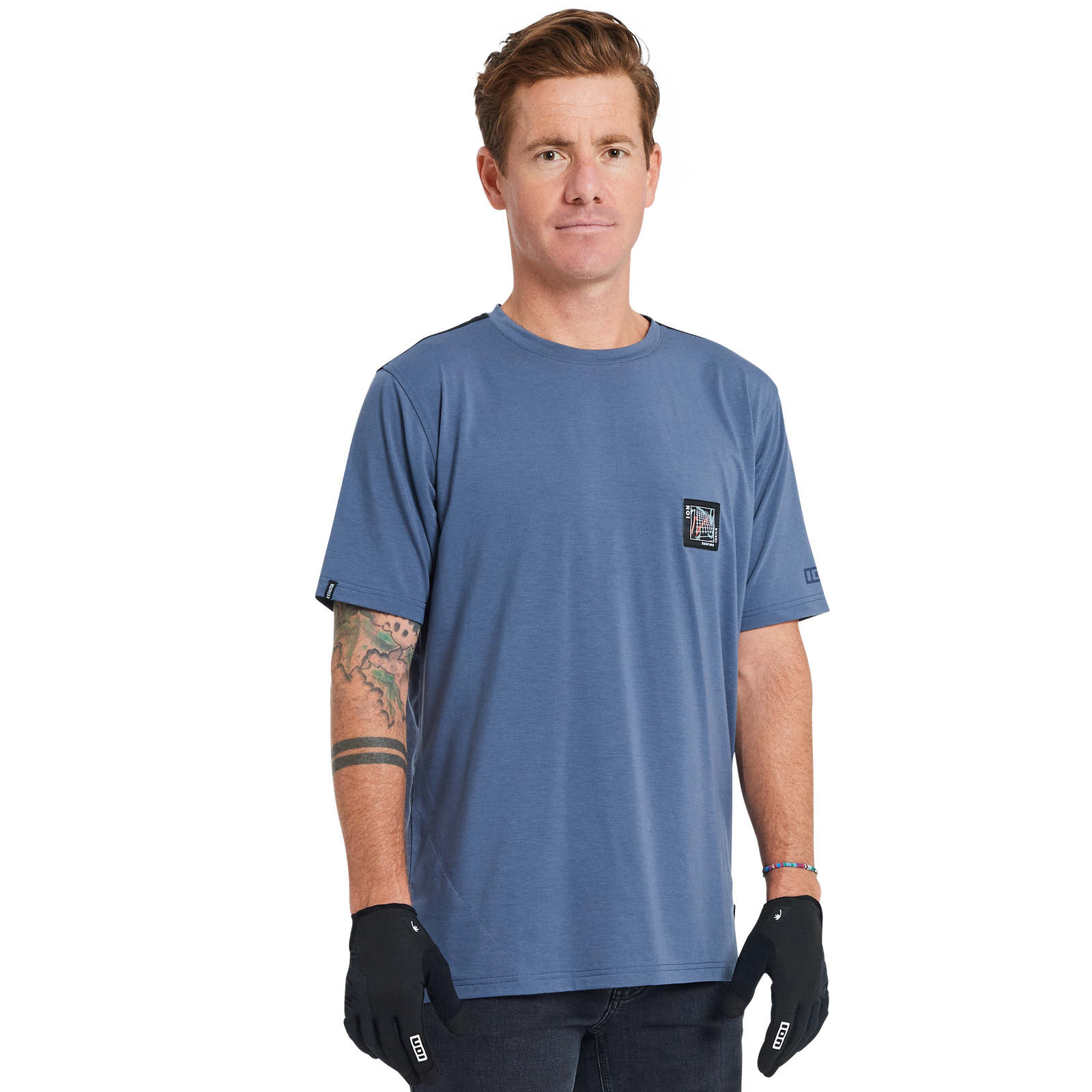 ION Bike Seek Amp SS Herren Kurzarm-Radtrikot in slate blue für Mountainbiking