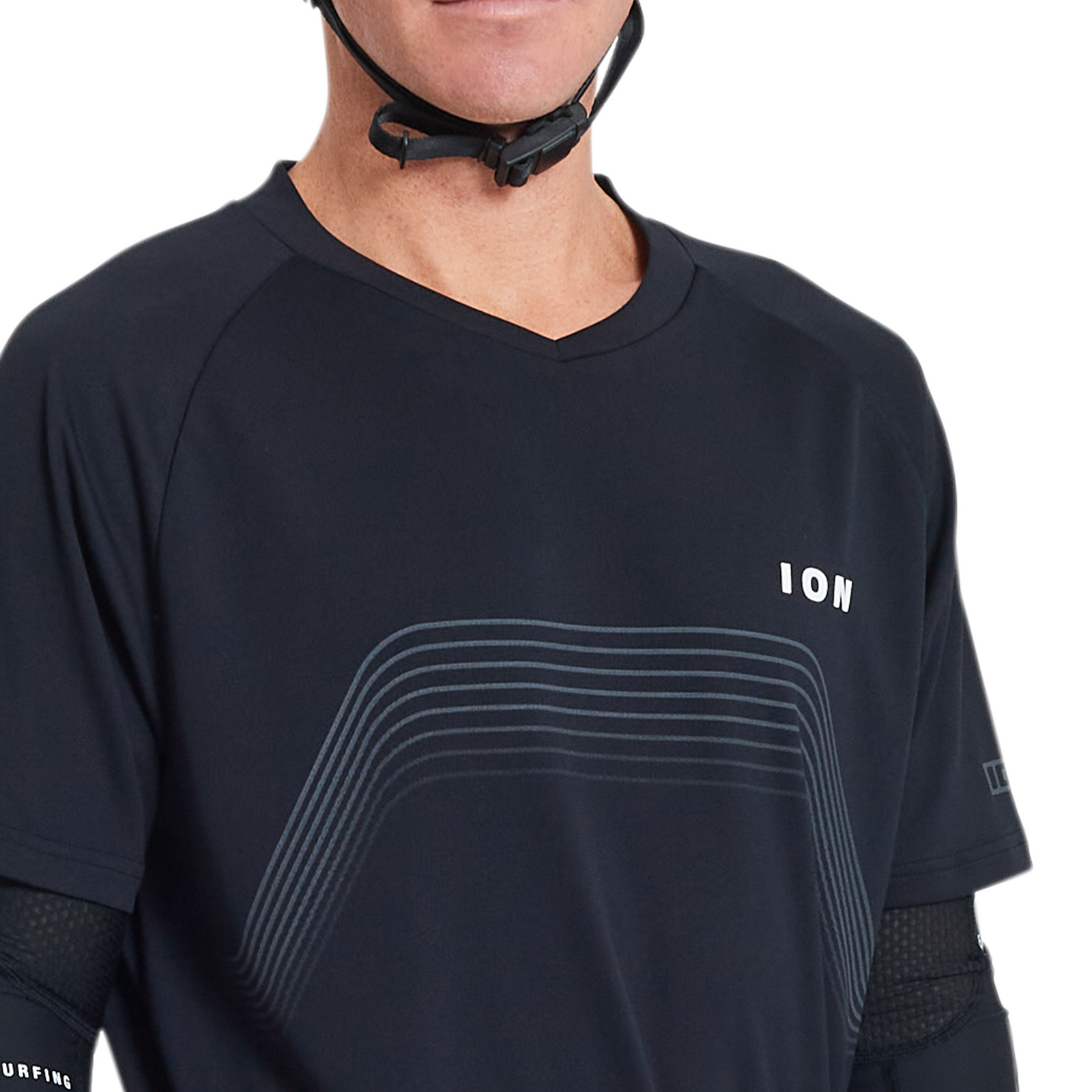 ION Bike Traze SS men's cycling jersey in black for enduro and all-mountain mountain biking