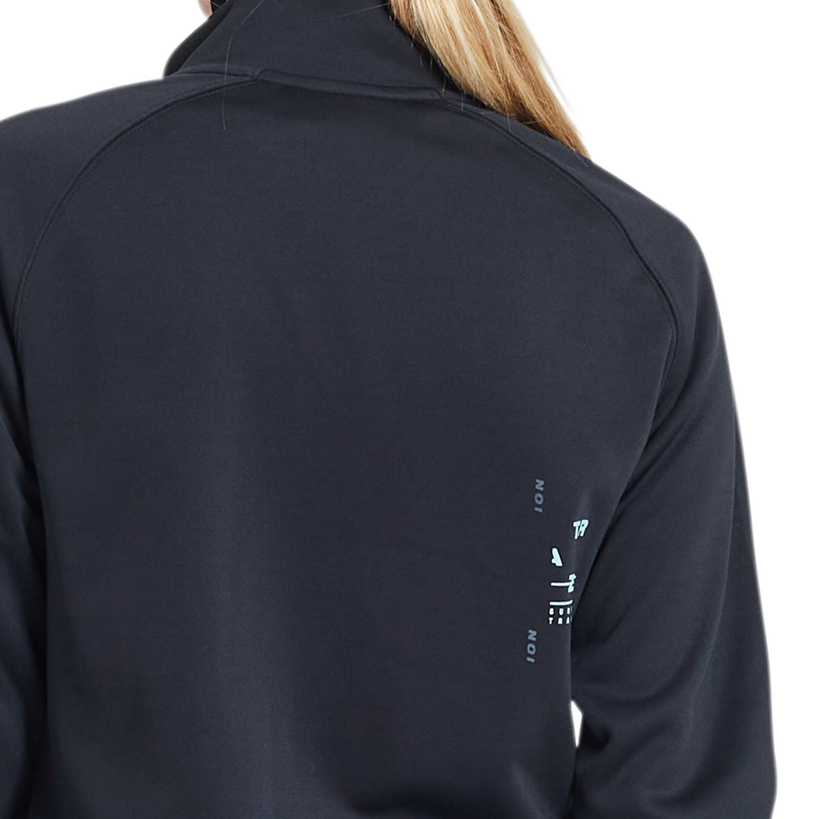 ION Bike Traze Amp Full-Zip Damen Cycling Sweater in dunkelblau schwarz für Mountainbike, Rückenansicht