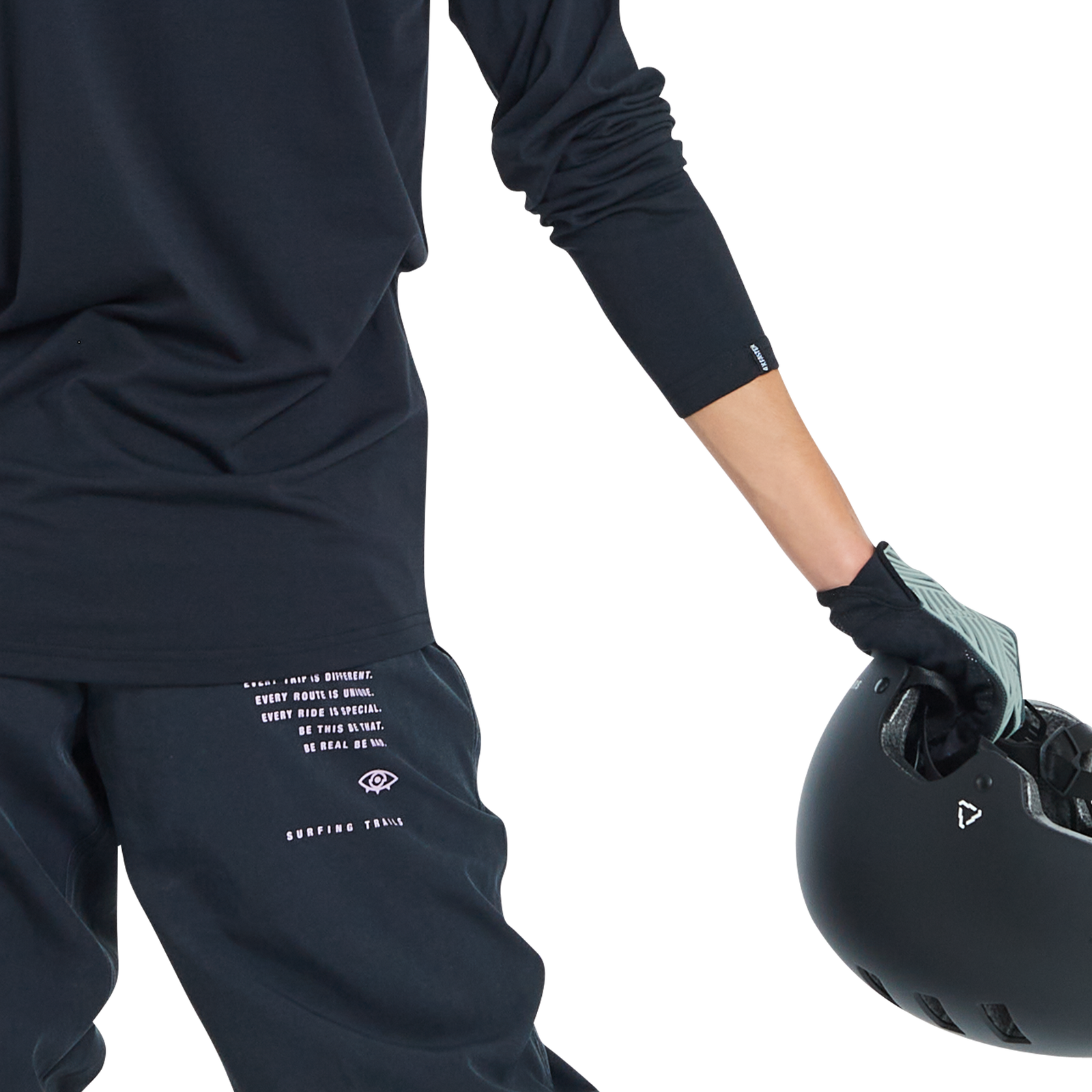 Pantaloncini ciclismo ION Bike Shorts Seek donna in nero carbone per mountain bike e trail