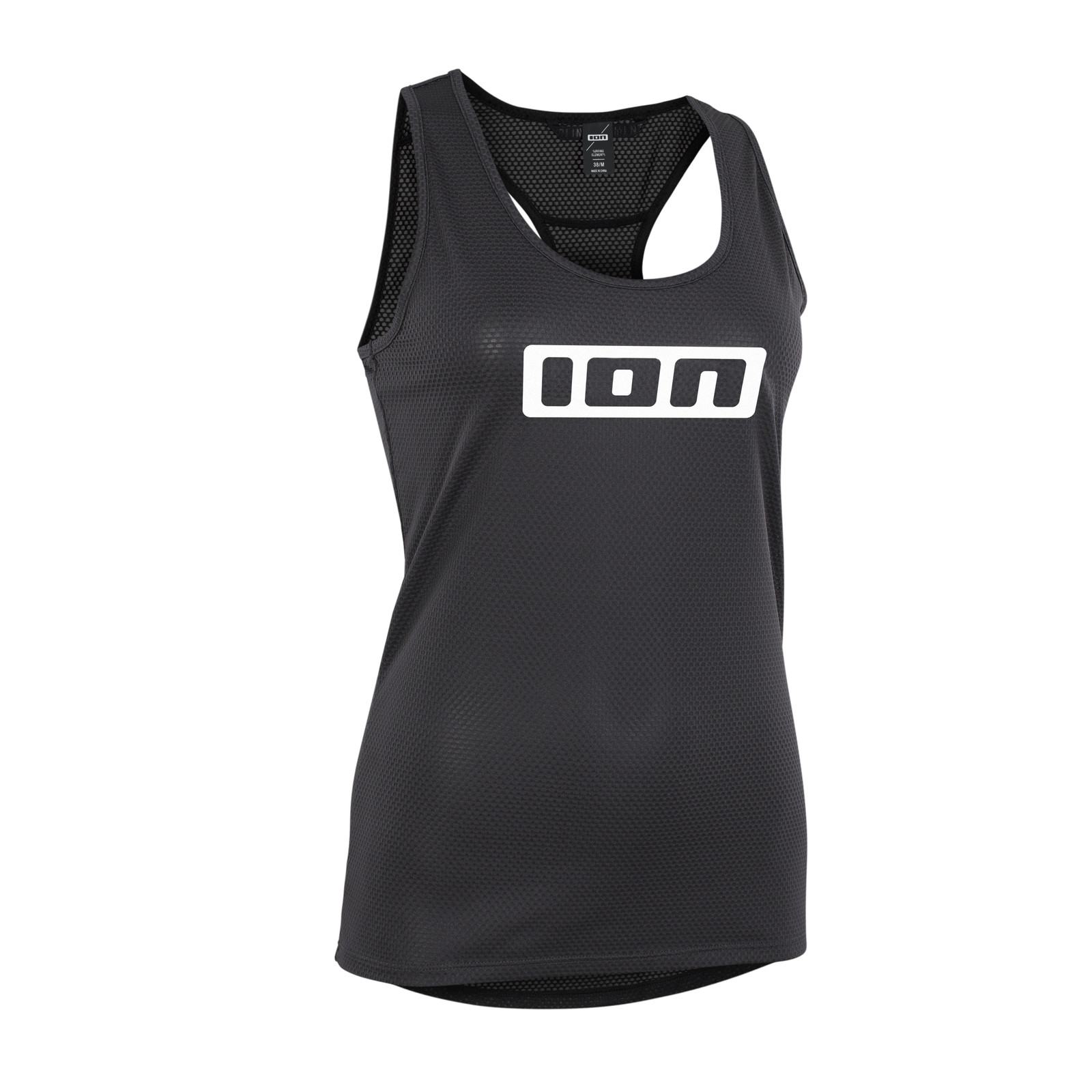 ION Base Tank WMS Damen Fahrrad-Unterhemd in schwarz mit weißem Logo für Mountainbiking