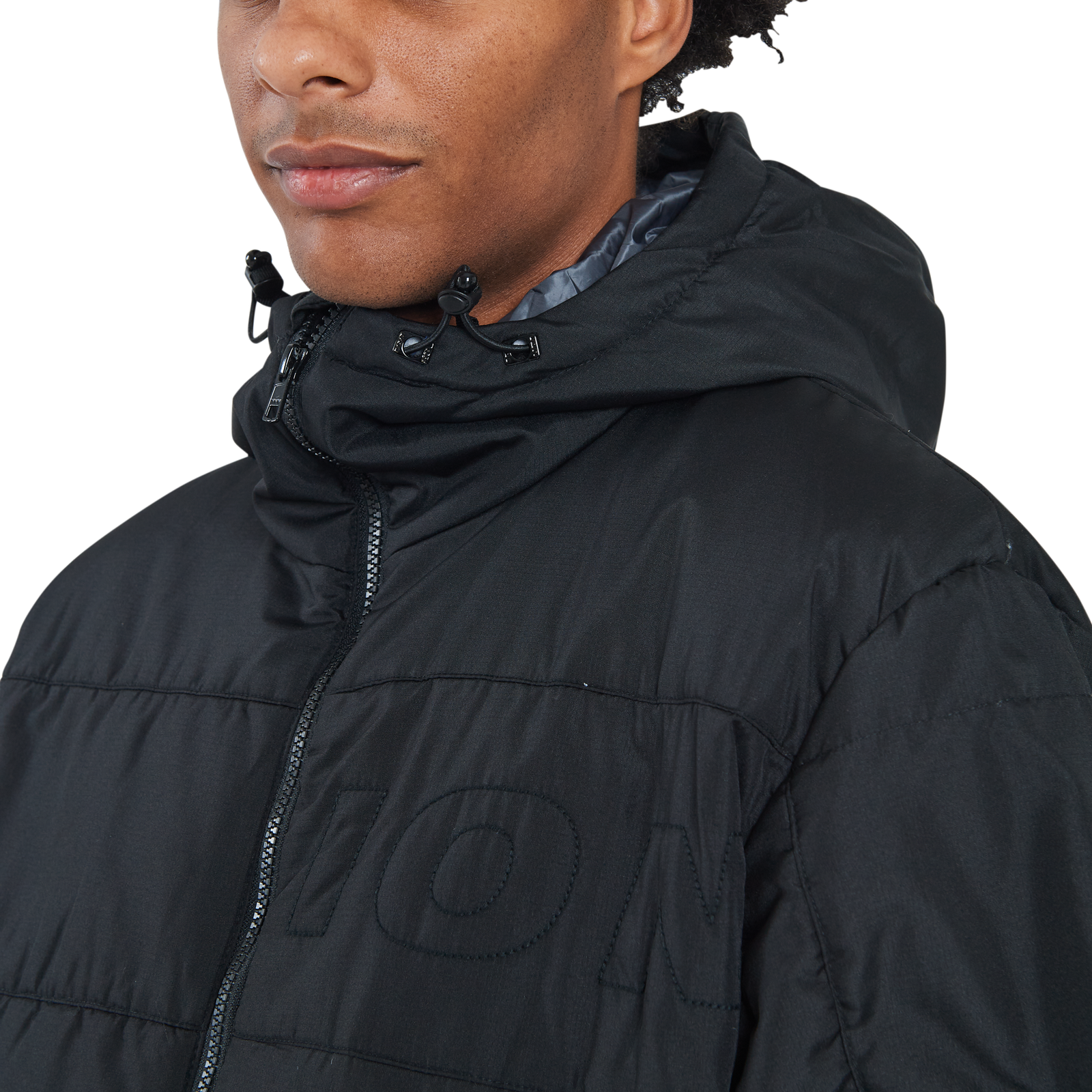 ION Jacket Logo Padded PL unisex padded jacket with PrimaLoft in black with hood